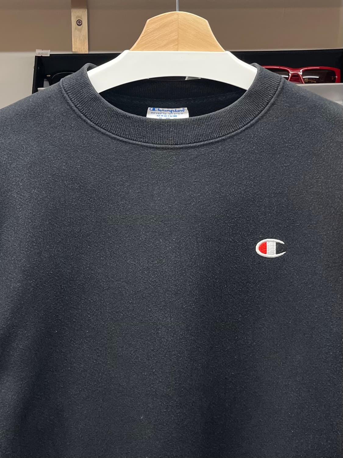 [100] 챔피온 리버스위브 블루택 맨투맨 블랙 M  상품이미지2