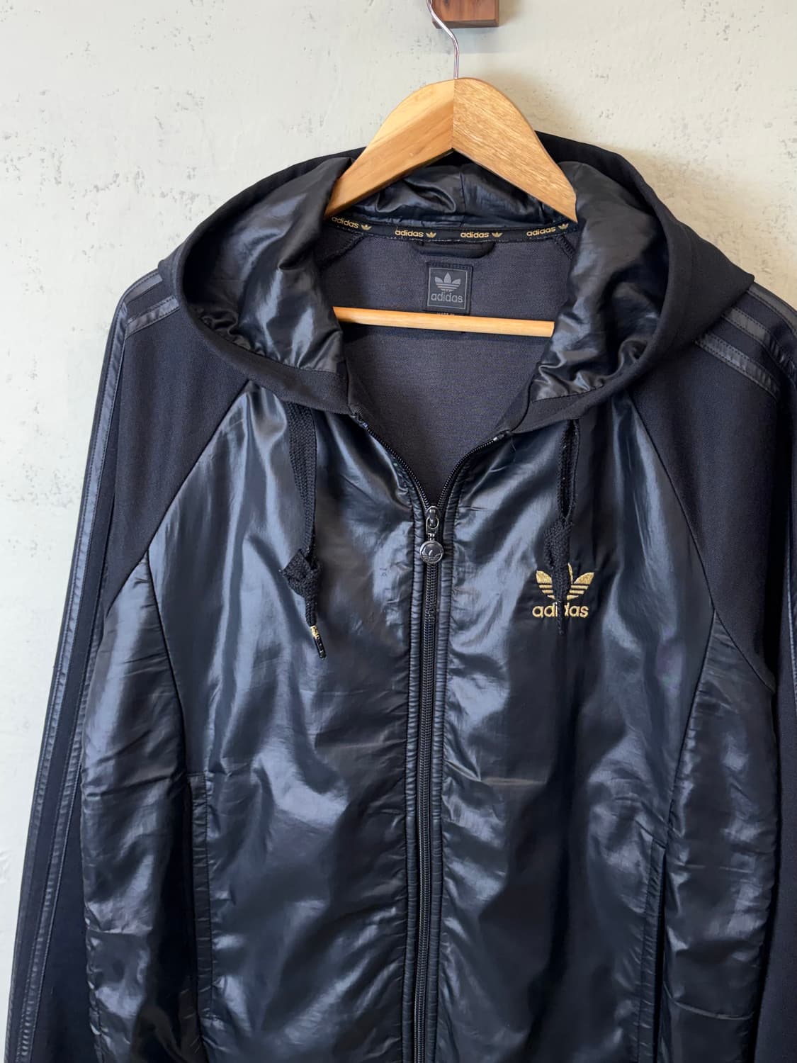 아디다스 00s 빈티지 검금 후드 져지 상품이미지5