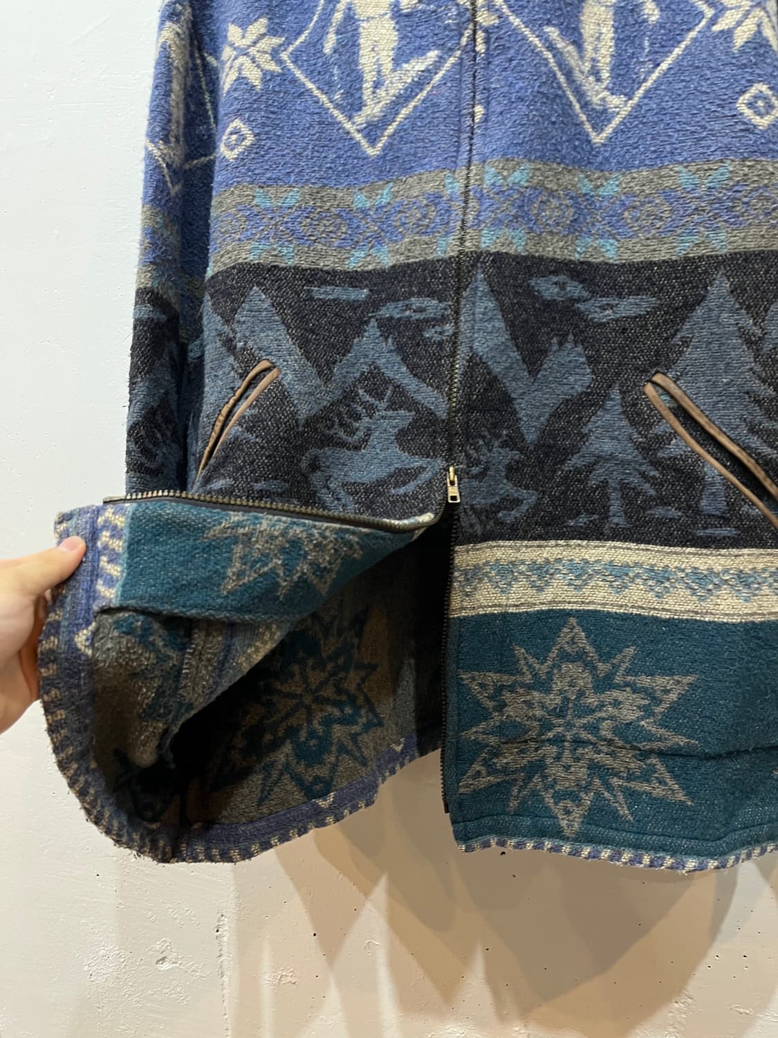 90s 엘엘빈 노르딕 블랭킷 울 자켓 상품이미지6