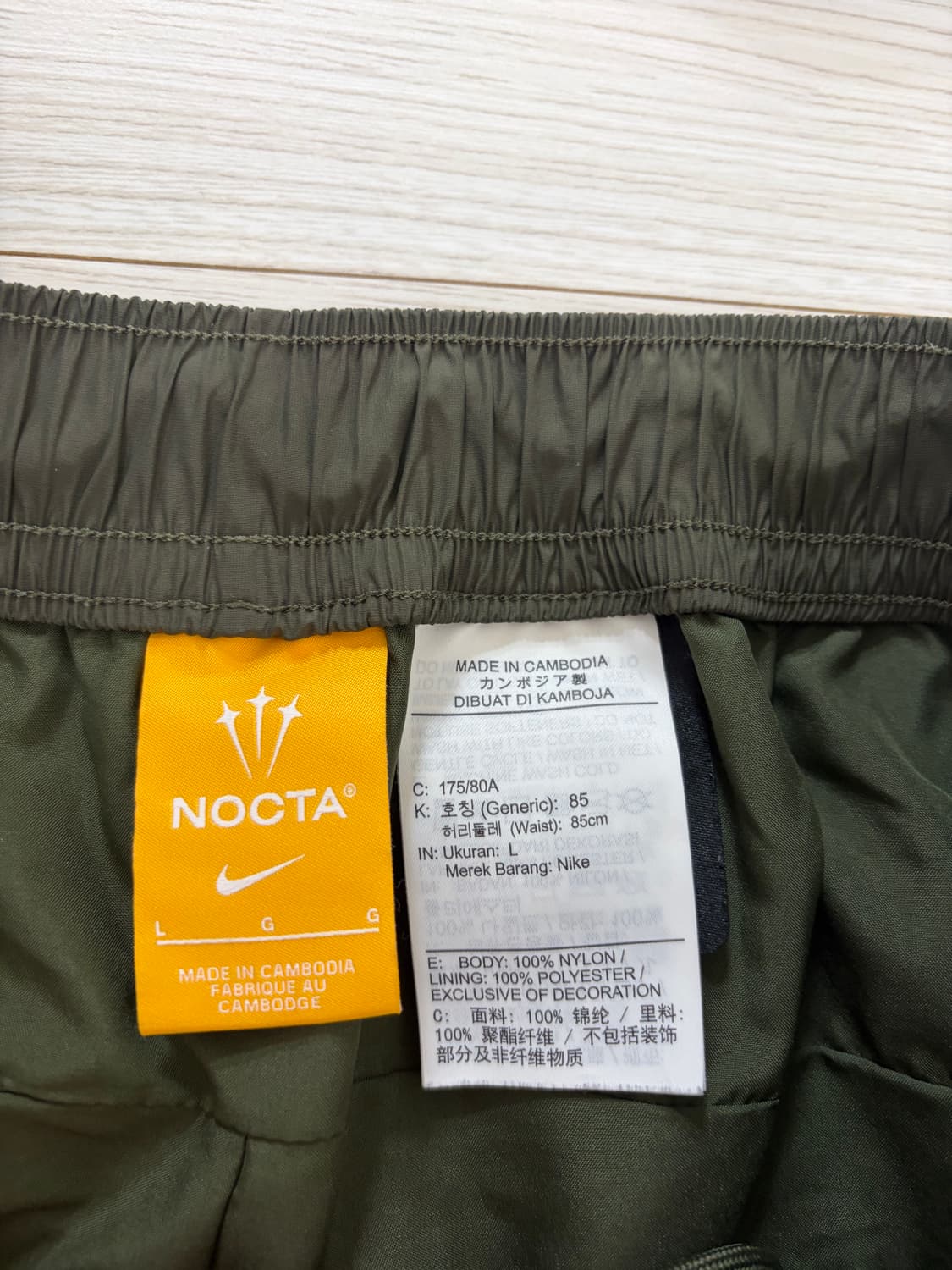 나이키 x 녹타 카키 트랙 자켓 팬츠 새트 아시아L 상품이미지6