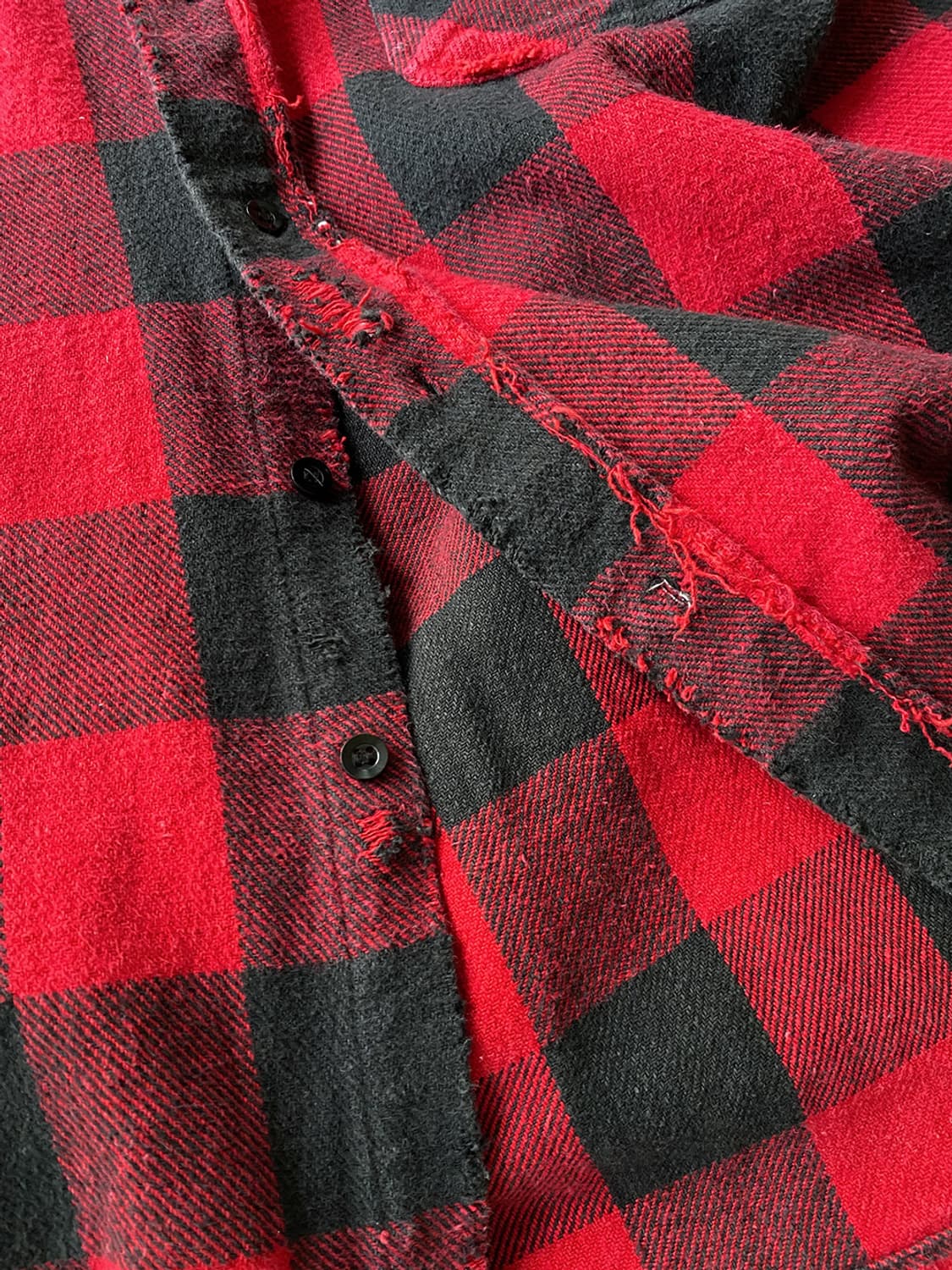 60s 빈티지 Bud Berma 디스트로이드 플란넬 셔츠 상품이미지7