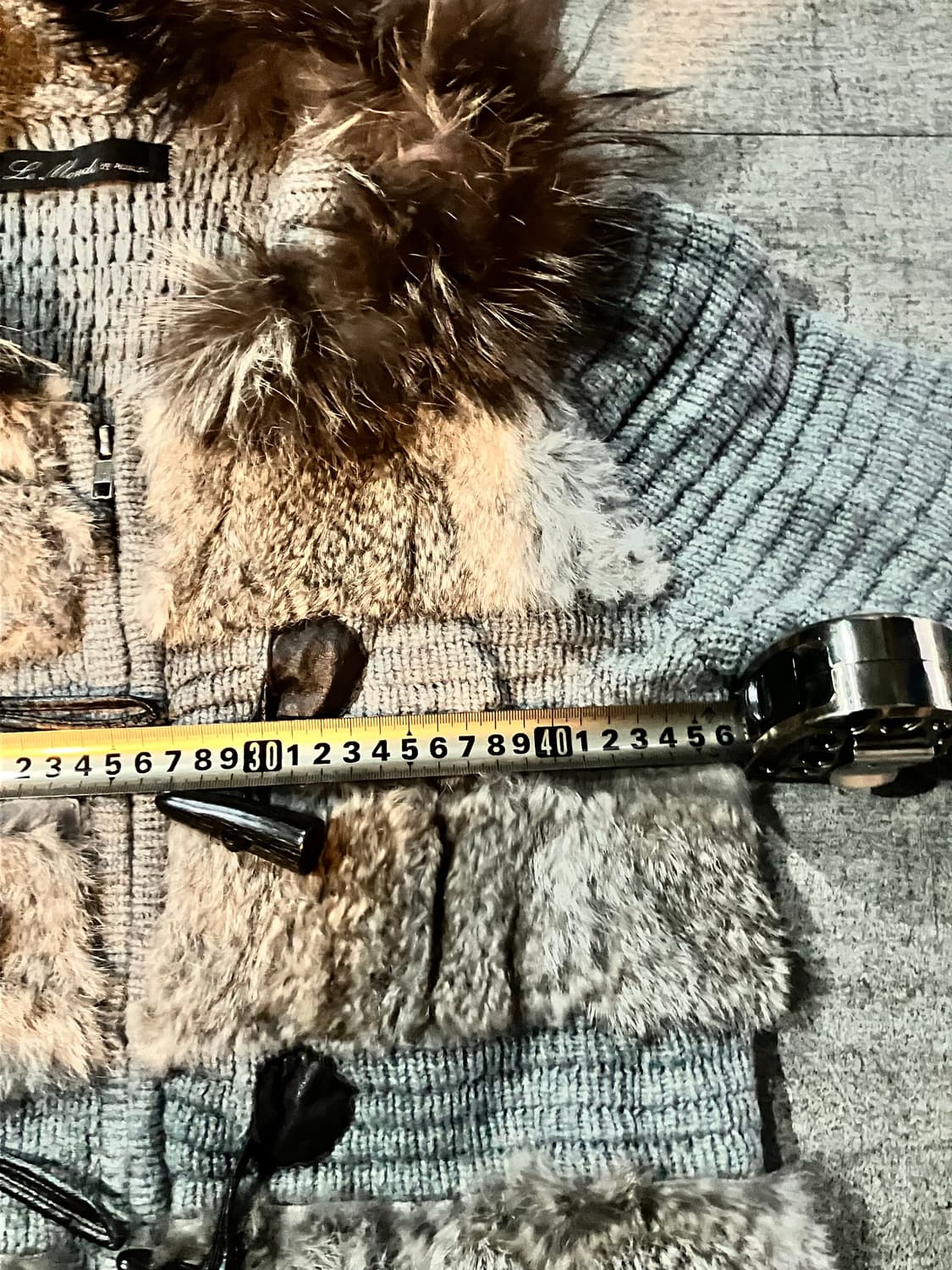 일본빈티지 Lemade 하구미모리걸 아메카지너드남 레빗퍼 더플코트자켓 상품이미지3