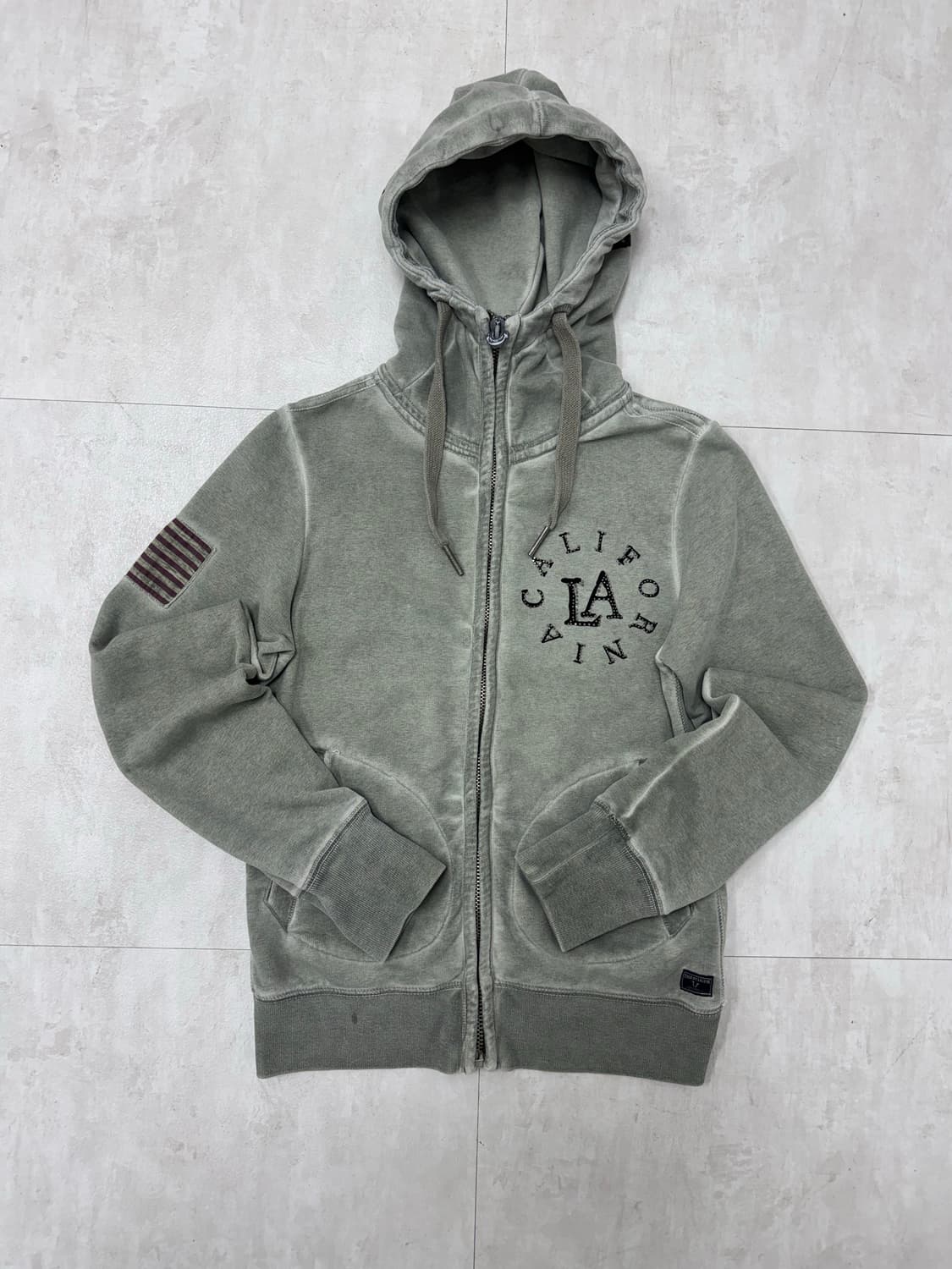 •트루릴리전 Y2K 대장급 빈티지 워싱 후드집업 (딱붙핏) 상품이미지1