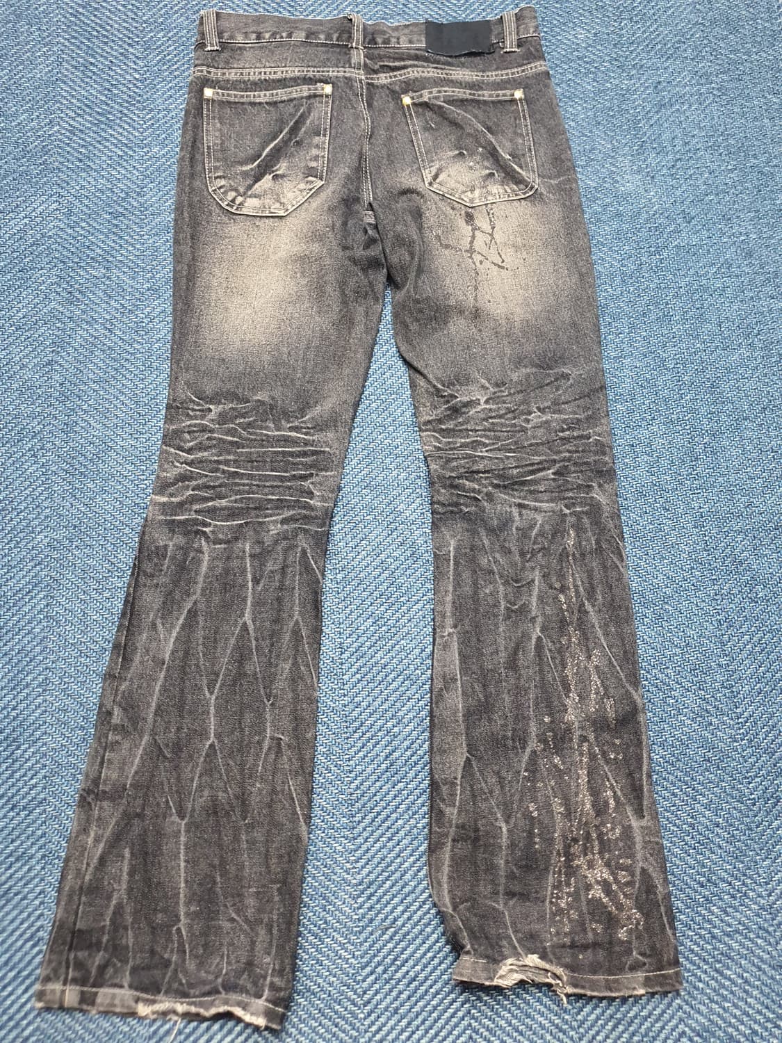 Black baccara glitter washed boot cut  상품이미지4