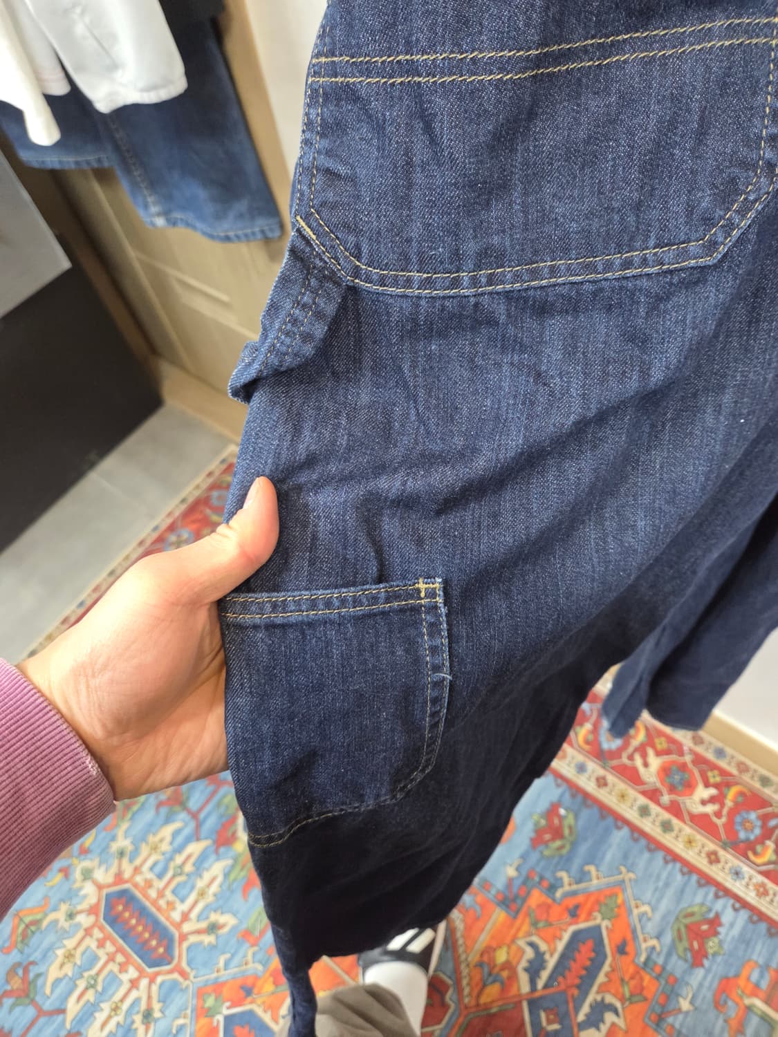 디키즈 썸머 카펜터 오버롤 데님팬츠 xl 상품이미지4