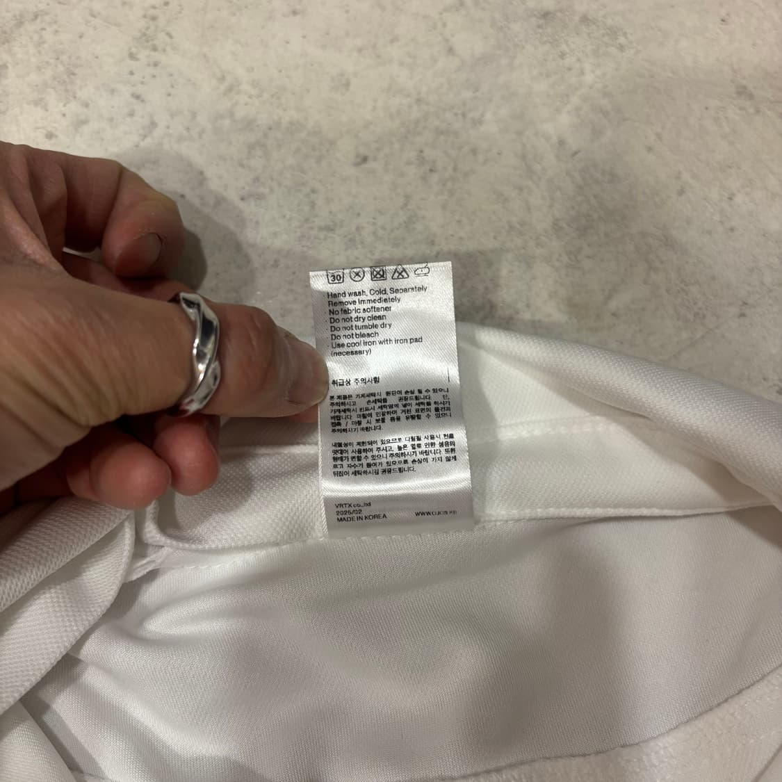 오호스) Detachable Collar T-shirt Off White 상품이미지10
