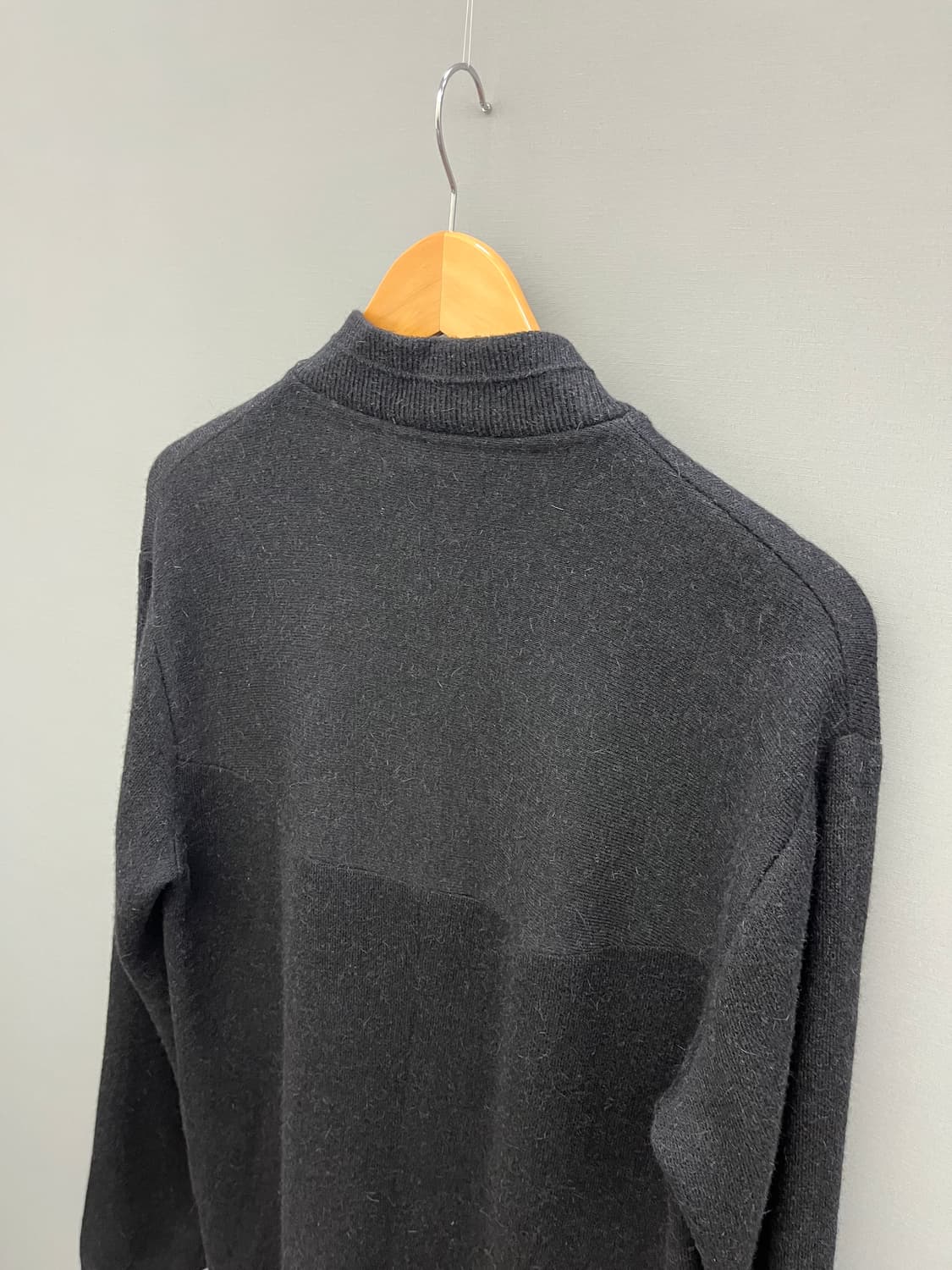 SYSTEM 시스템옴므 울 블랙 집업 가디건 상품이미지7