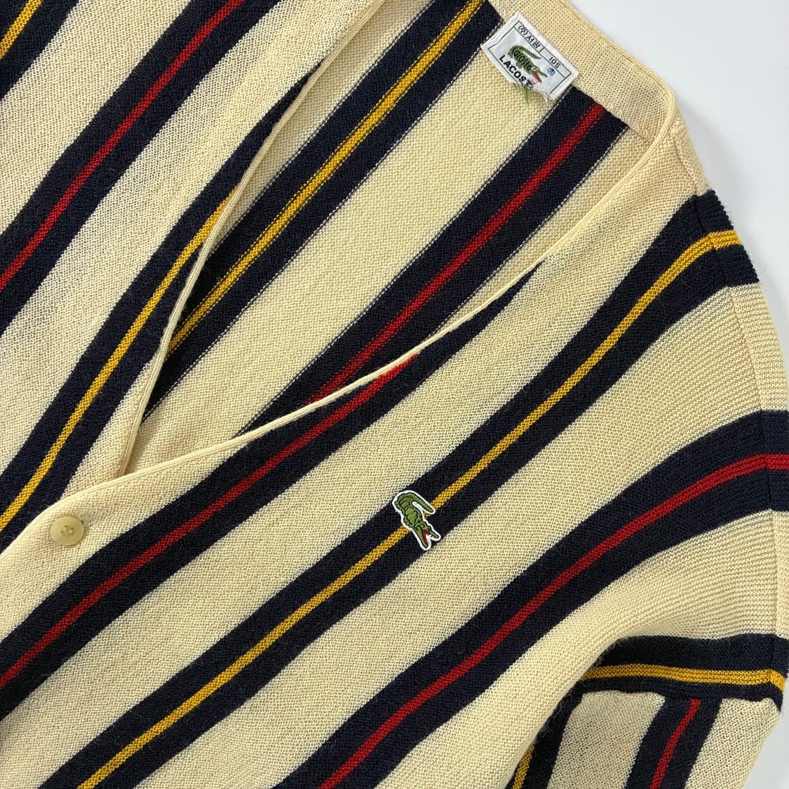 Lacoste  라코스테 자수 스트라이프 울 니트 가디건  상품이미지3