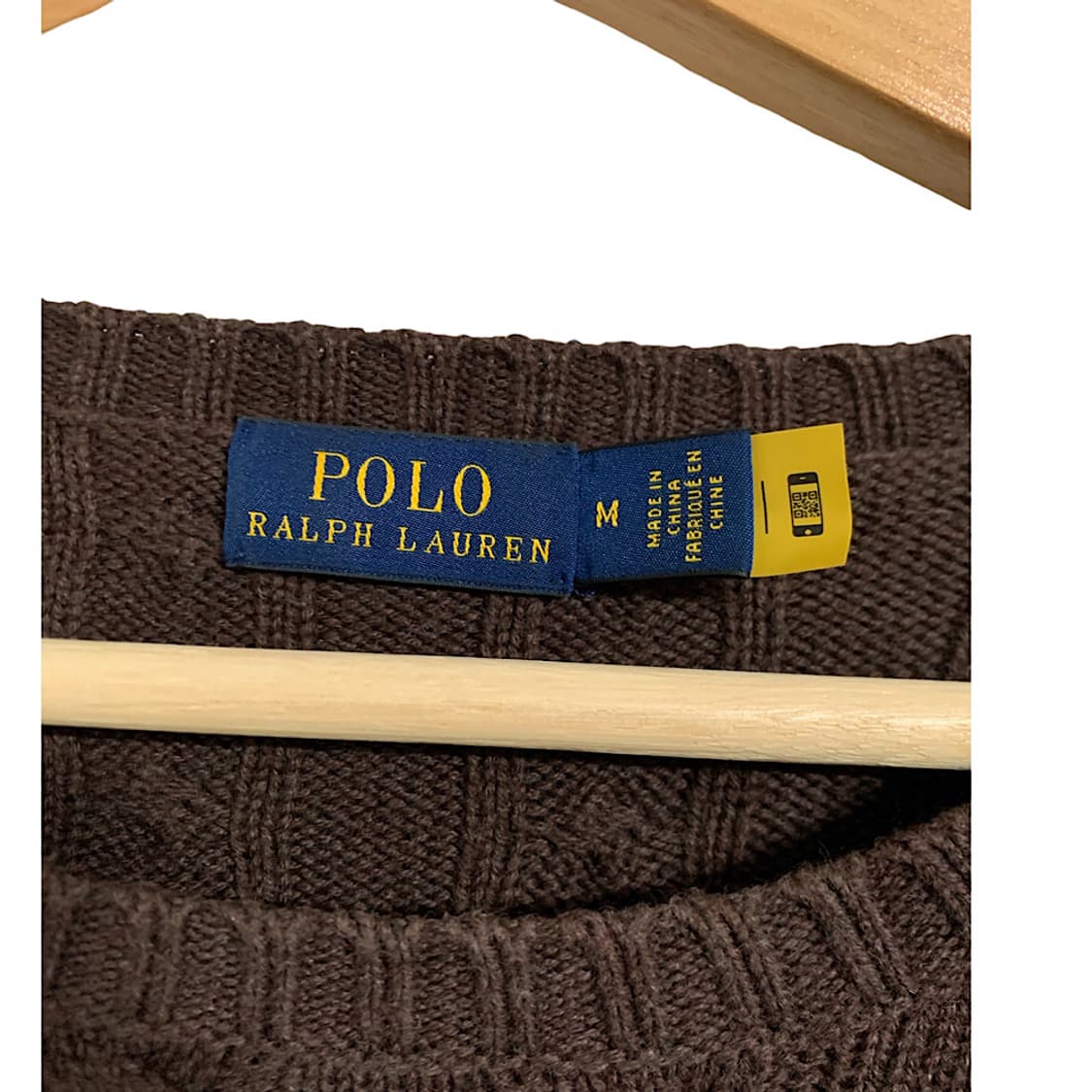 폴로 랄프로렌 브라운 코튼 케이블 니트 M 상품이미지2
