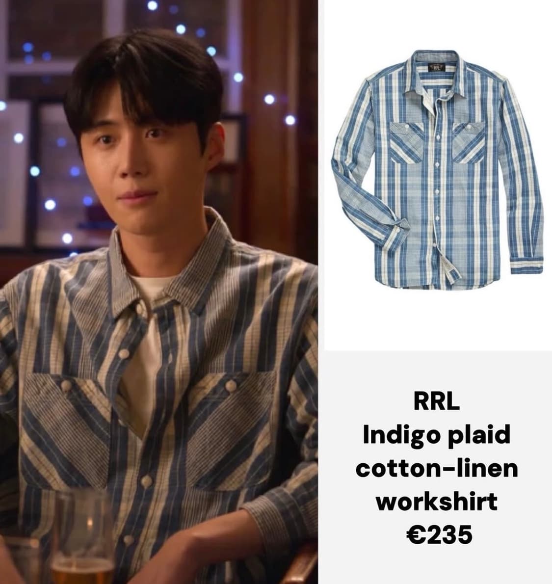 [L] rrl 인디고 체크 워크 셔츠 상품이미지4