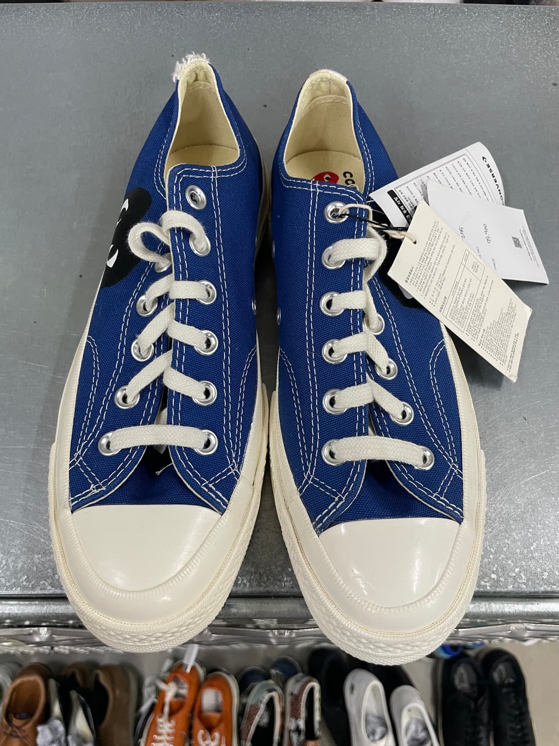 컨버스 x 꼼데 블루 로우 255mm(박스x)(gr-4617) 상품이미지5