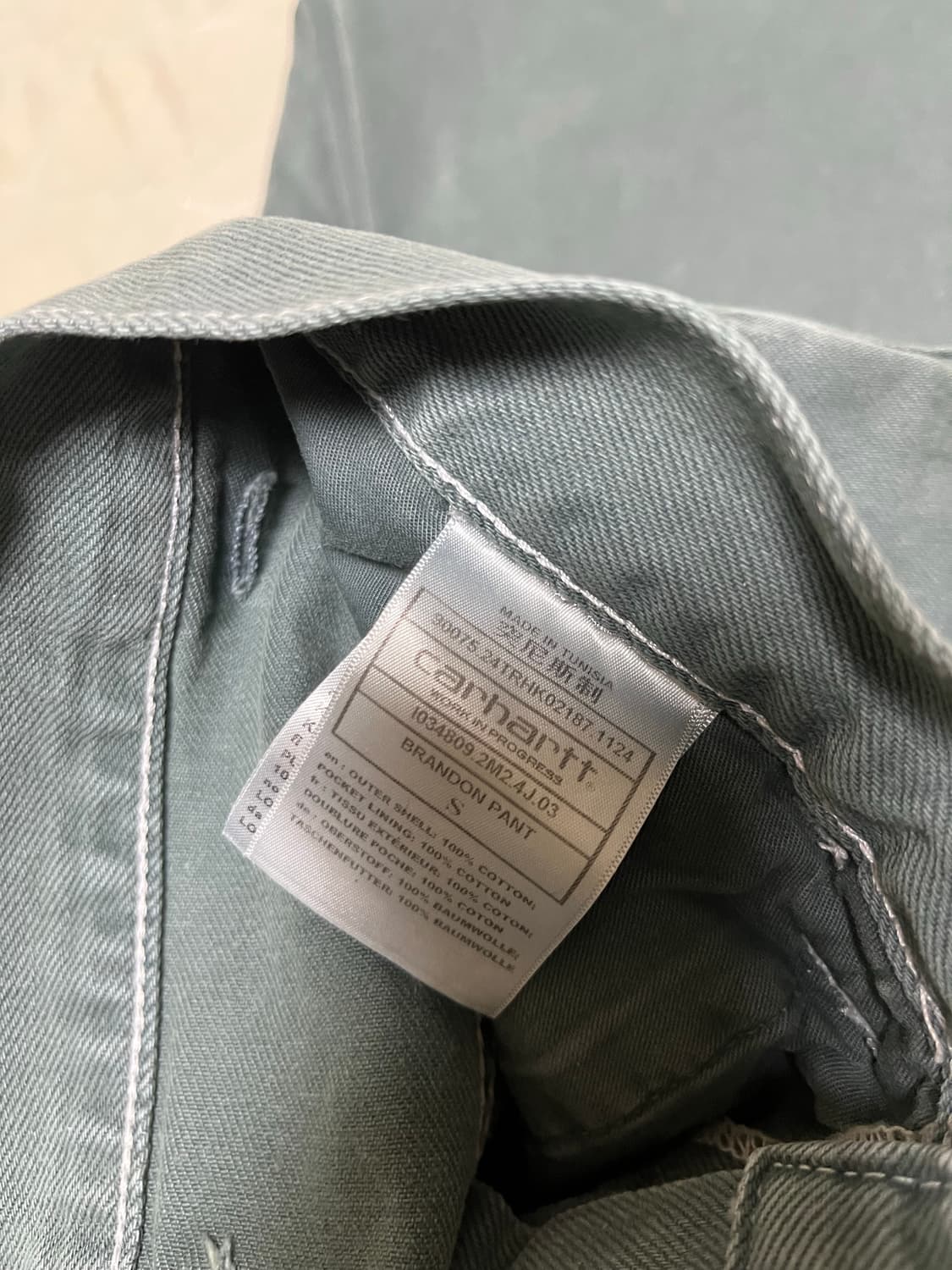 칼하트윕 브랜든 팬츠 ( S ) 실버 파인 스톤 다이드 상품이미지2