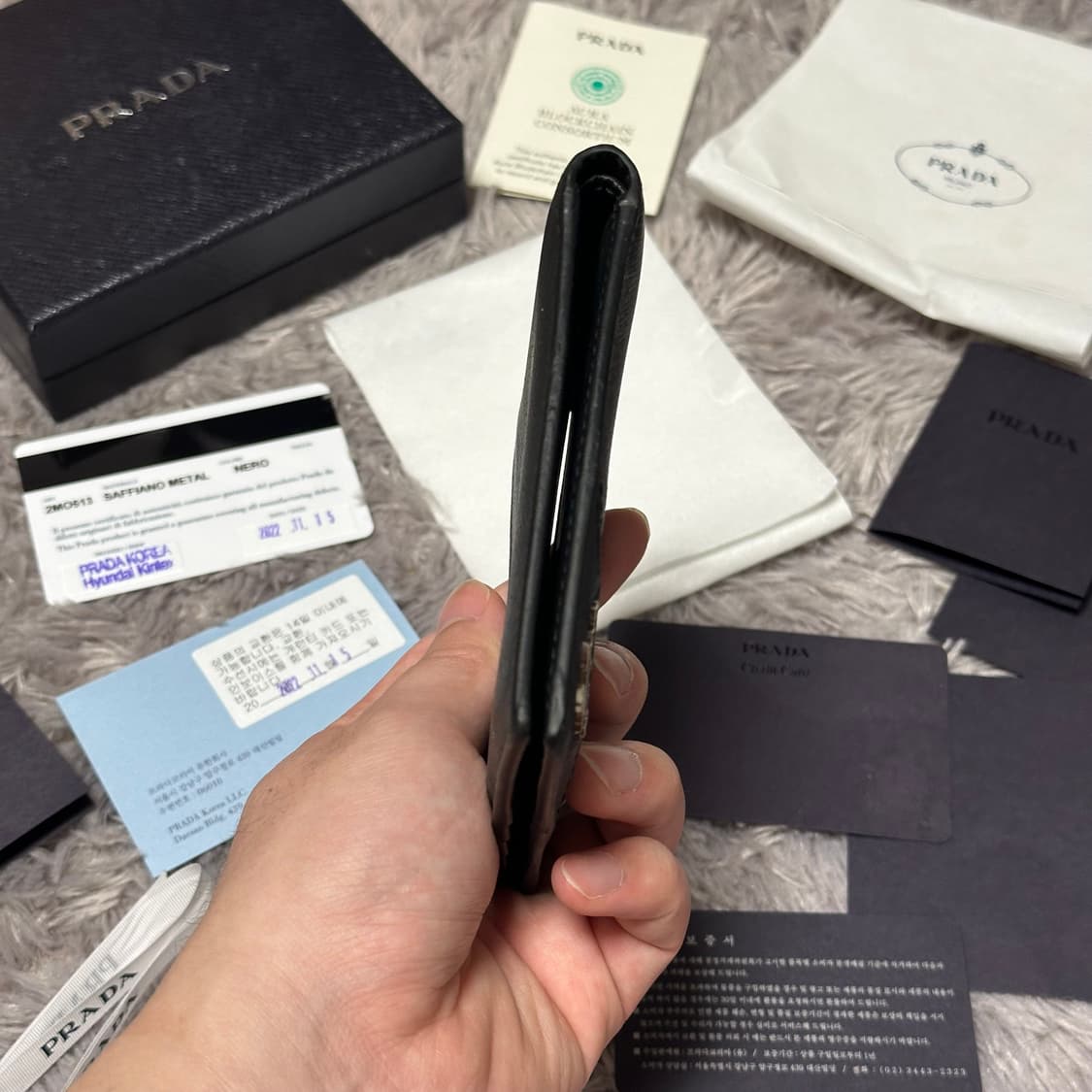 [풀구성] 프라다 사피아노 반지갑 블랙 상품이미지5