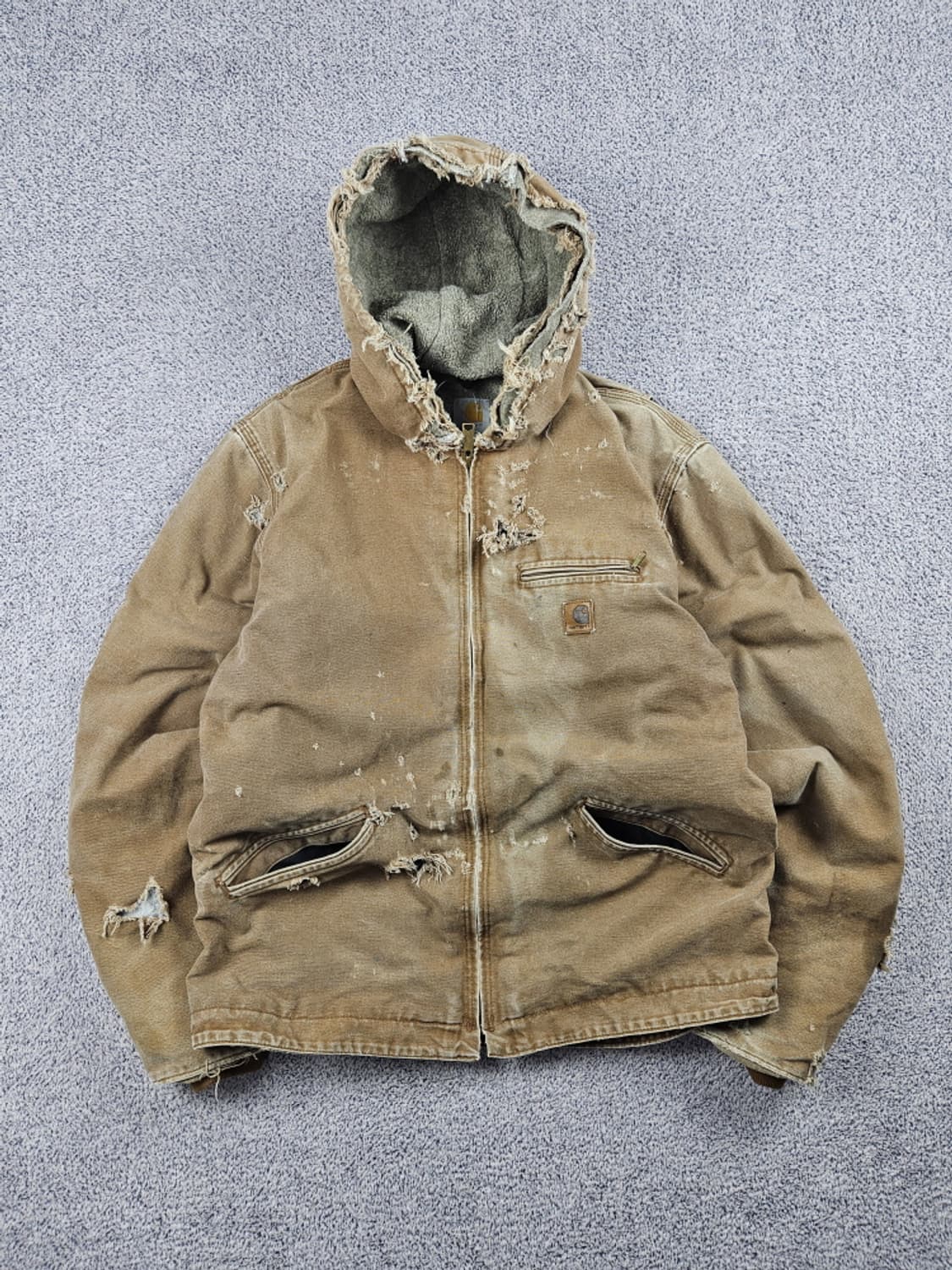 칼하트 J141 쉐르파 덕 캔버스 후드 워크 자켓 ( L )/ 10539 상품이미지1