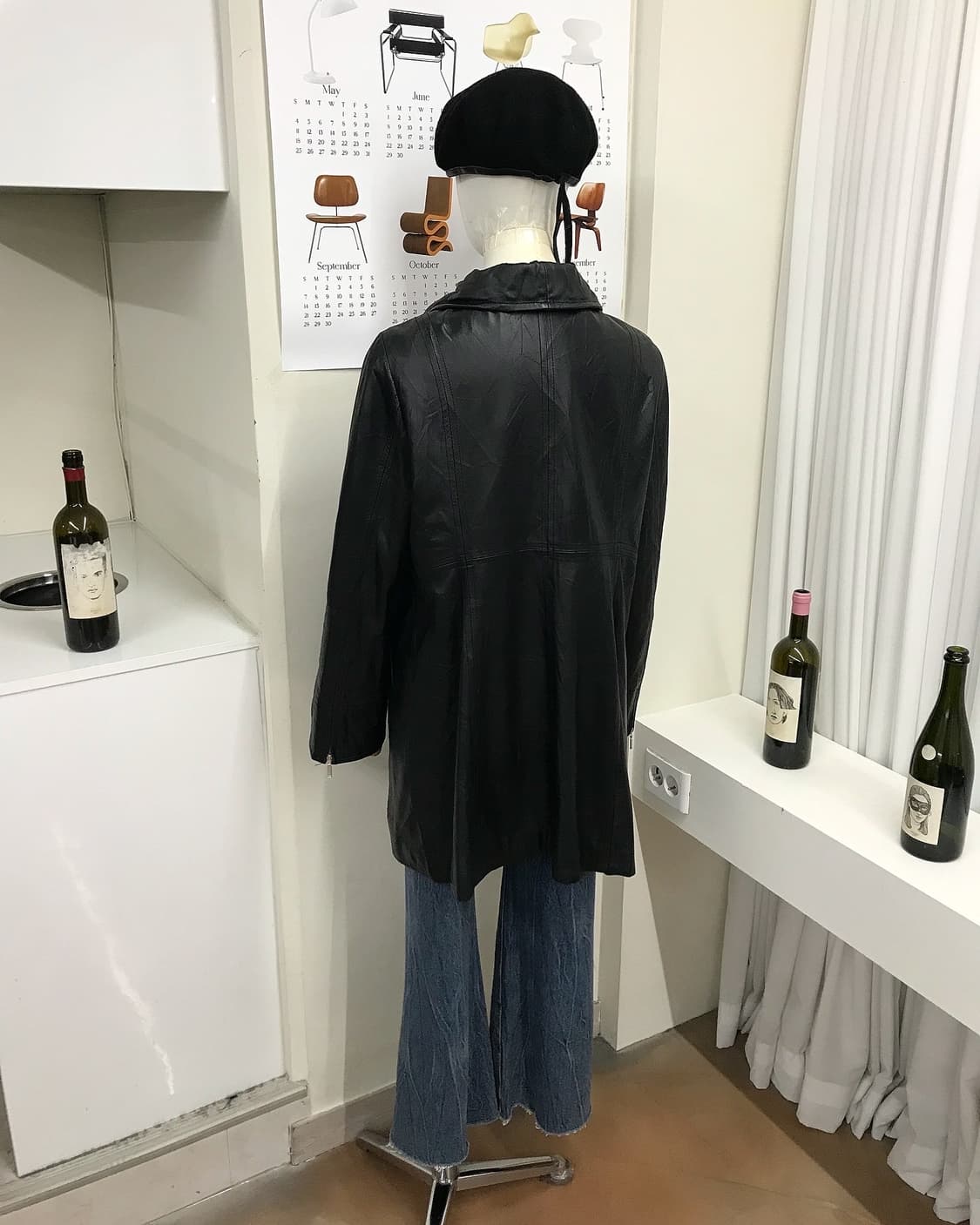 발망 레더 하프 코트 상품이미지7