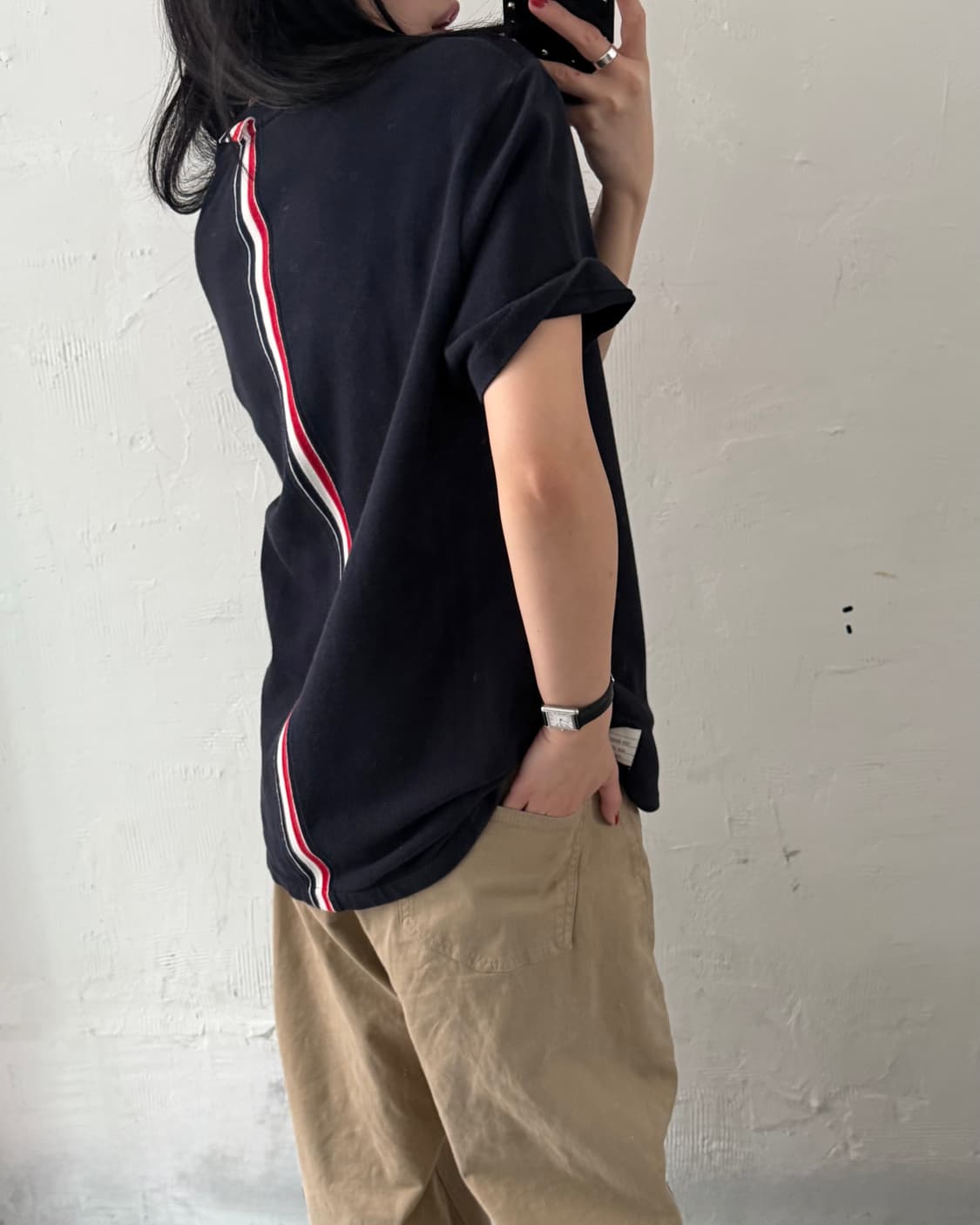 Thom Browne 톰브라운 백 삼선 티셔츠 상품이미지1