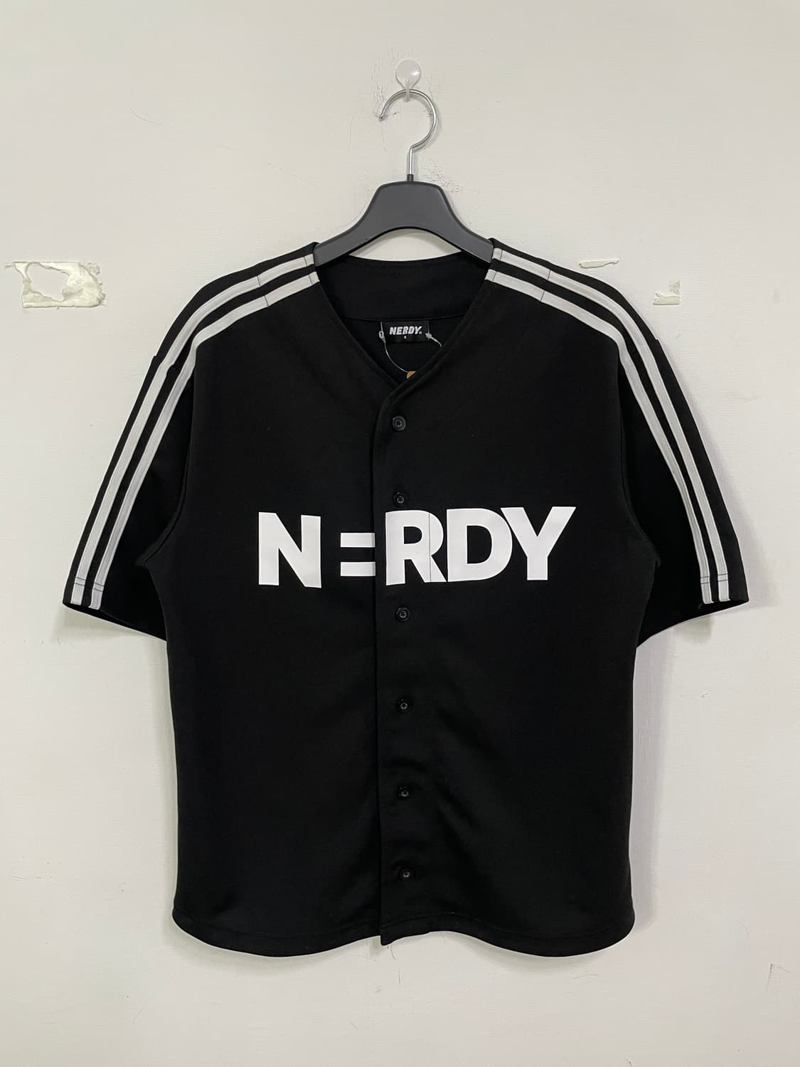 널디 베이스볼 반팔 셔츠 블랙 상품이미지2