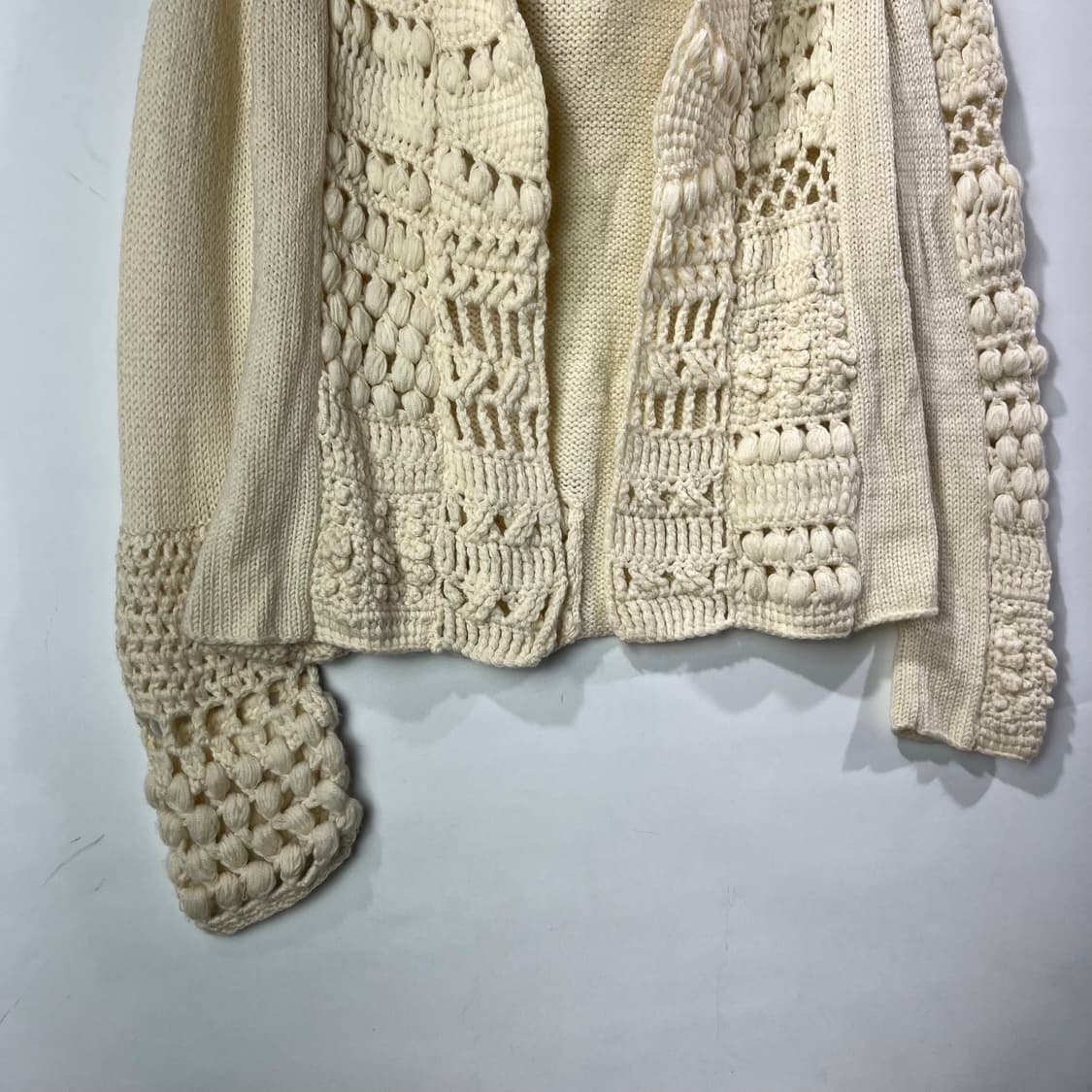 [RITSUKO SHIRAHAMA] 리츠코 시라하마 크로쉐 니트 가디건 상품이미지4