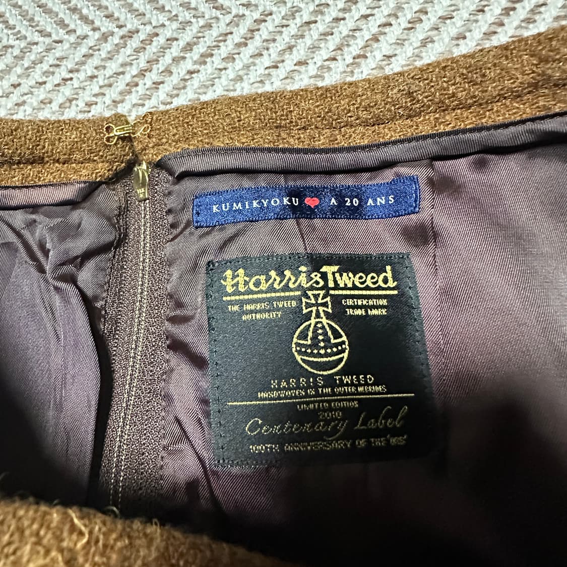 HARRIS TWEED multi color wool skirt 상품이미지3