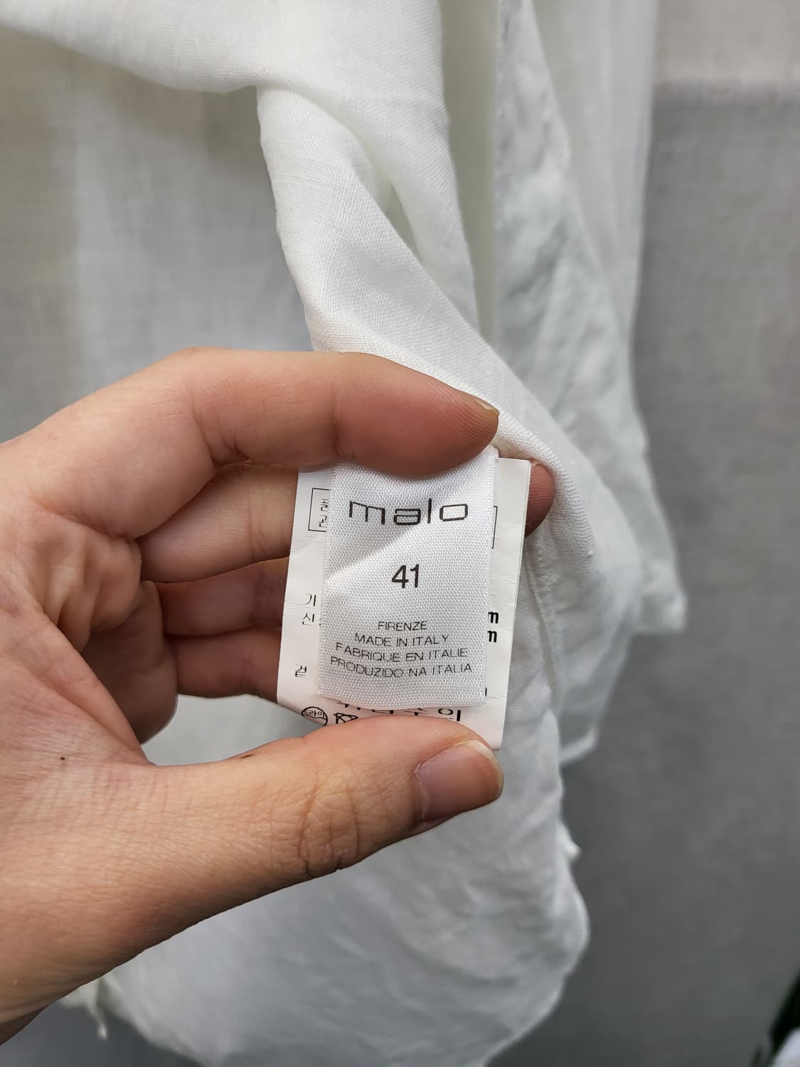 malo 화이트 린넨 긴팔 셔츠 상품이미지4