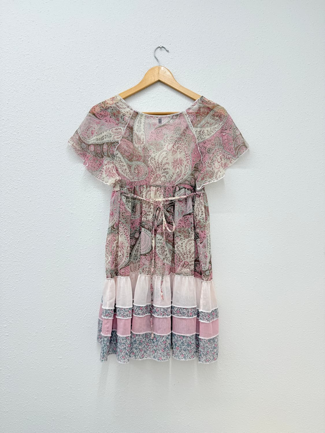 빈티지 MERCURYBUD 레이스 시스루 프릴 미니 원피스 상품이미지5