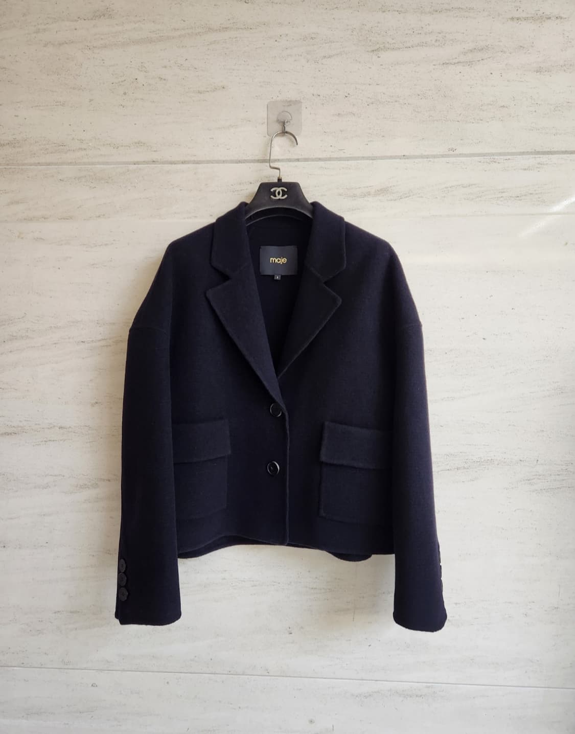 (다크네이비색상 판매) 마쥬 간절기 숏코트 2사이즈 상품이미지3