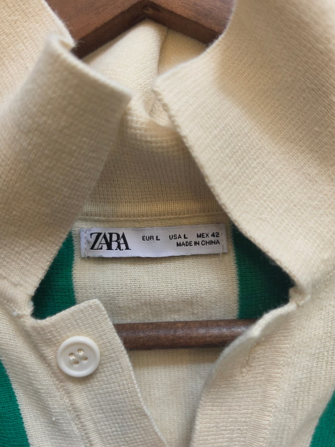 자라 스트라이프 반팔 니트 폴로티셔츠 -L 상품이미지2