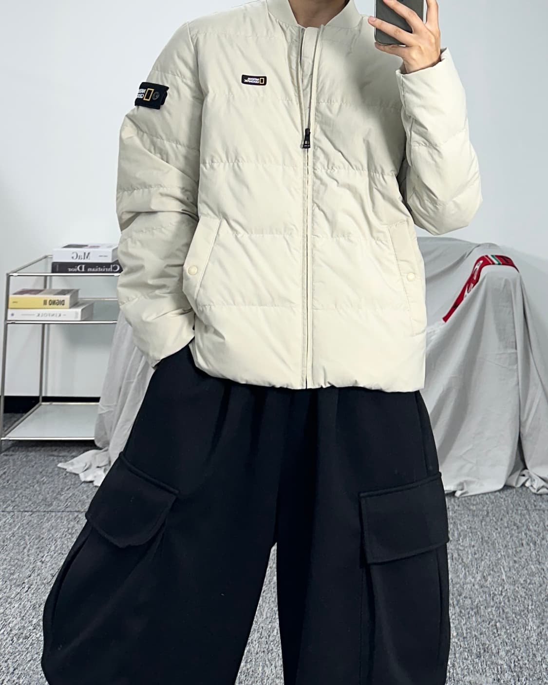 네셔널 지오그래픽 와펜 덕다운 경량패딩 M 상품이미지3
