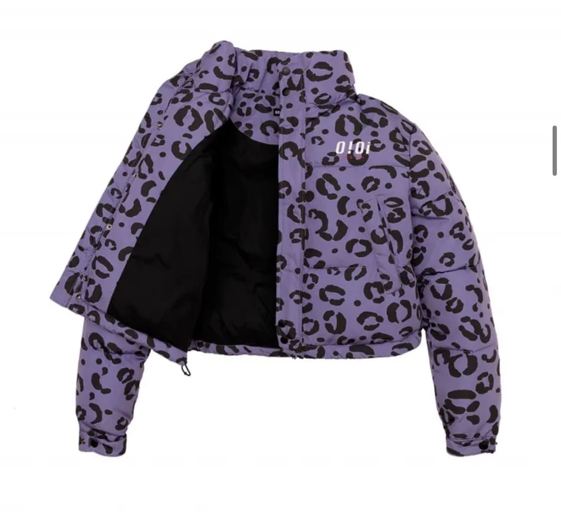 OIOI 패턴 패딩 자켓 퍼플 상품이미지2