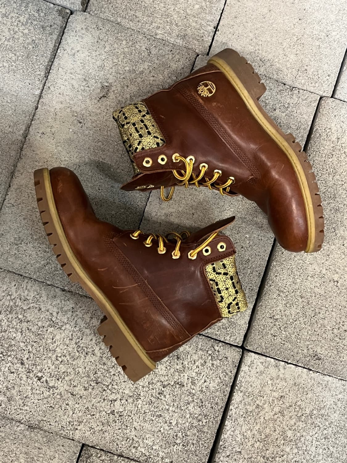 팀버랜드 브라운 레더 부츠 상품이미지1