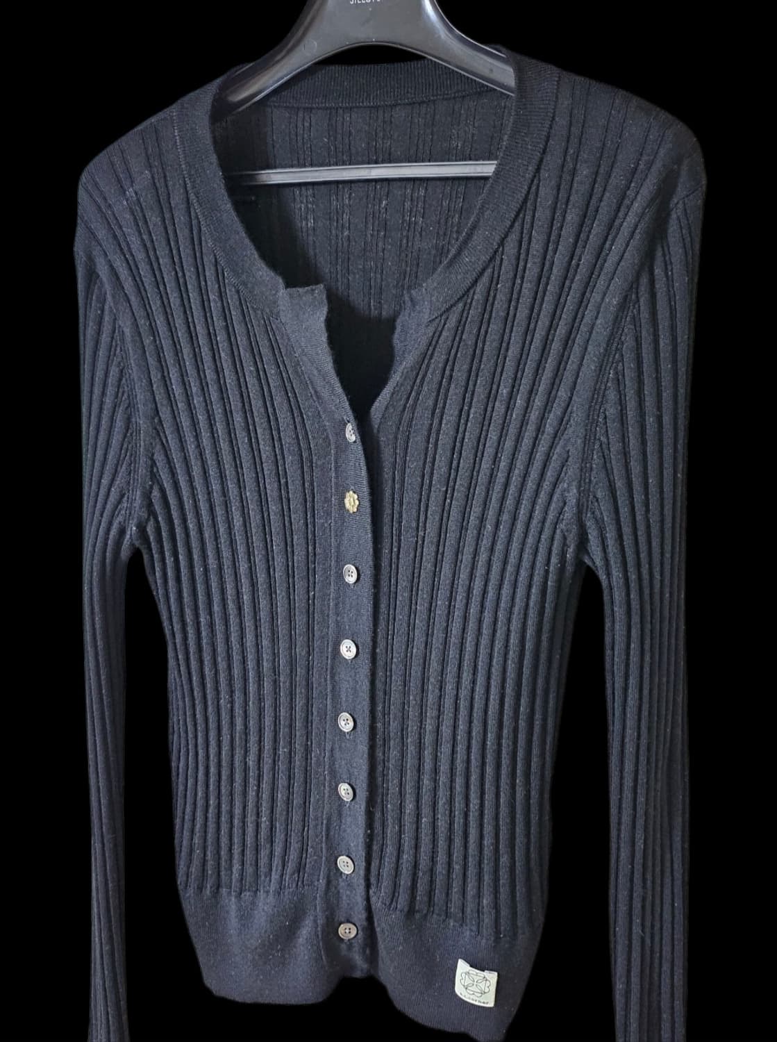 앳코너 울 100 여성 니트 블랙 가디건 M / 상태 좋음 상품이미지6