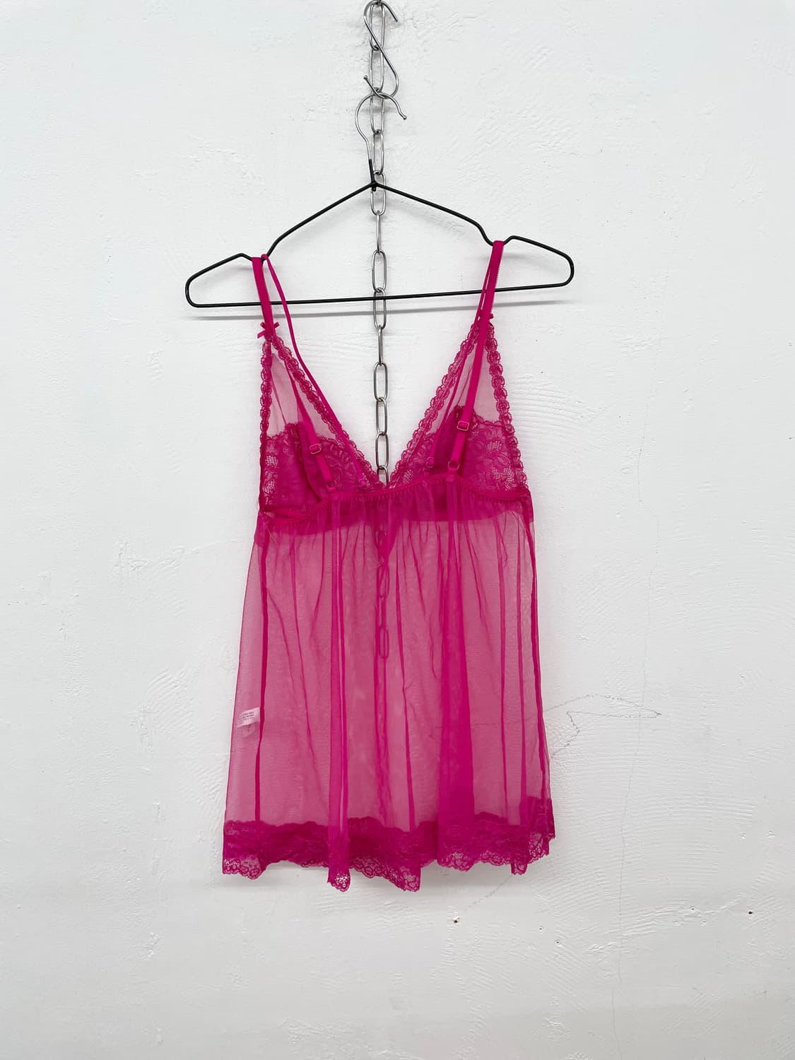 갸루 핑크 레이스 슬립 상품이미지5