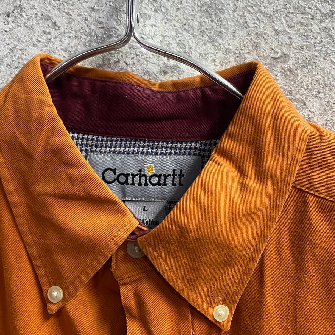 칼하트 포켓로고 오렌지 코튼 셔츠 B3463 상품이미지3