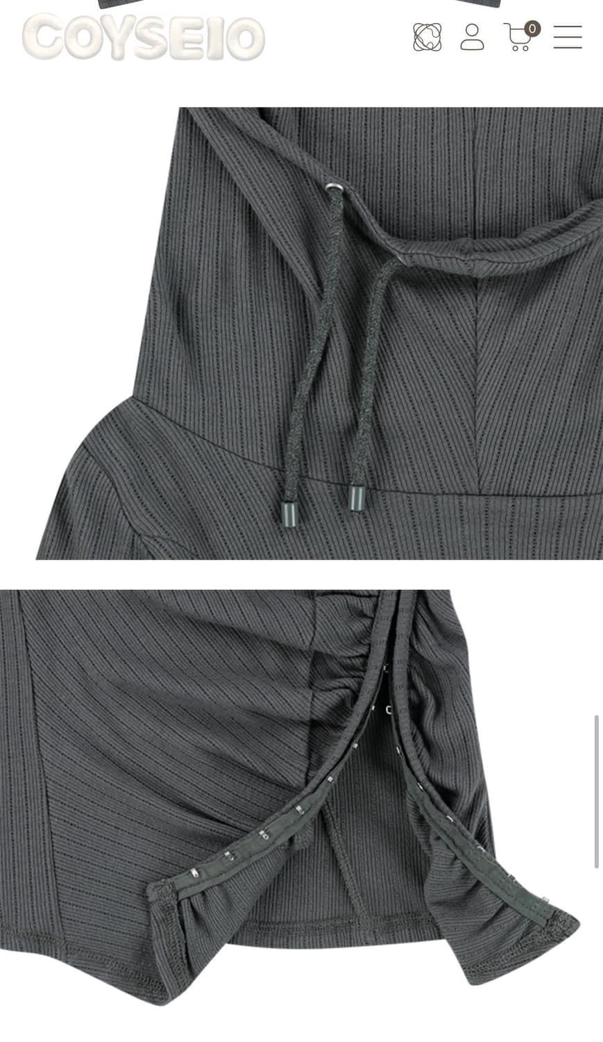 코이세이오 셔링 후드 SHIRRING HOOK HOODIE 상품이미지7