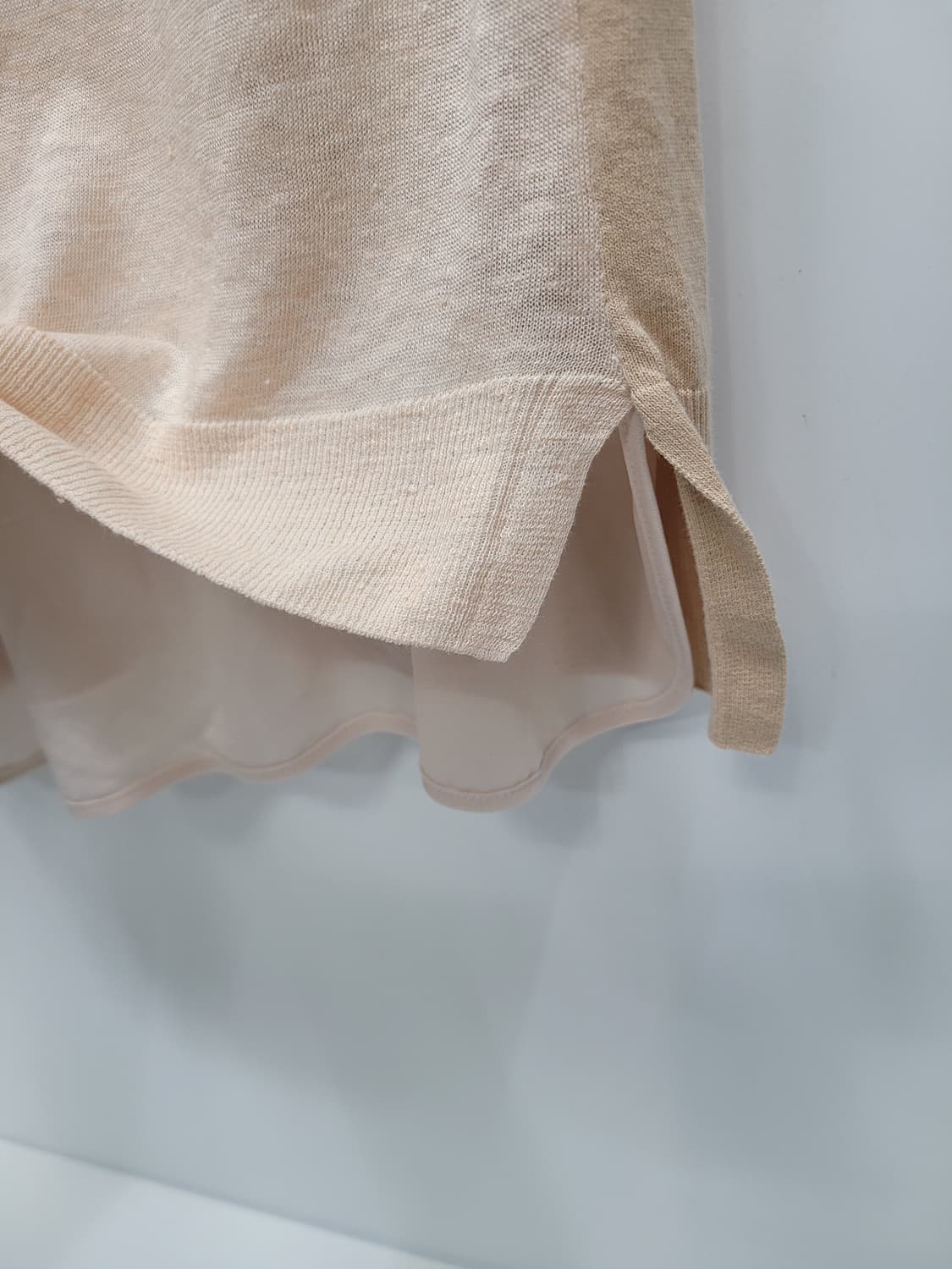 KUHO 구호 면 린넨 반팔 티셔츠 블라우스 / 여 85 아이보리
 상품이미지4