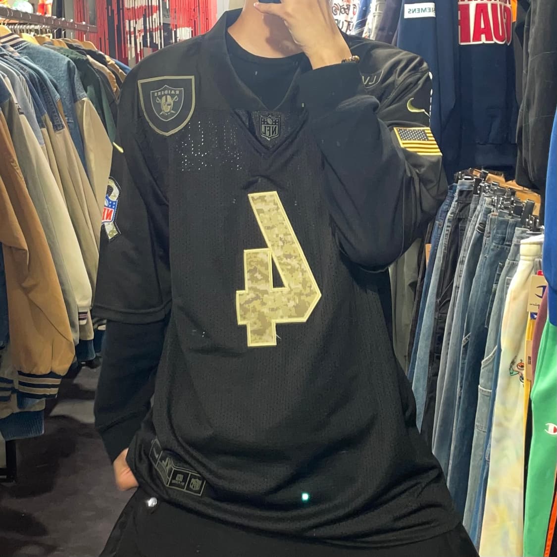 [IM] NFL X NIKE 블랙 No.CARR 반팔져지 상품이미지1