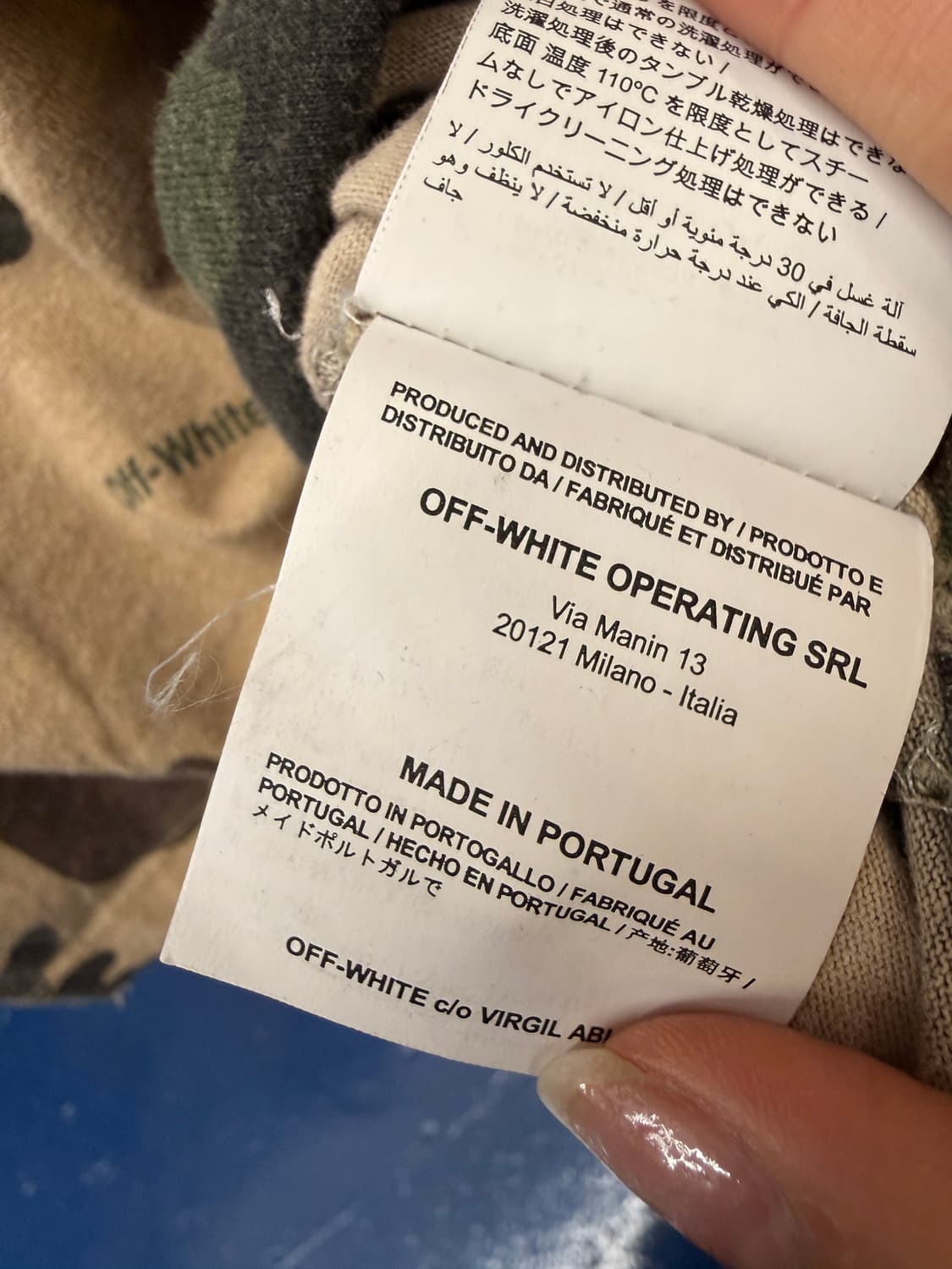 오프화이트 밀리터리 카모 반팔티 상품이미지7