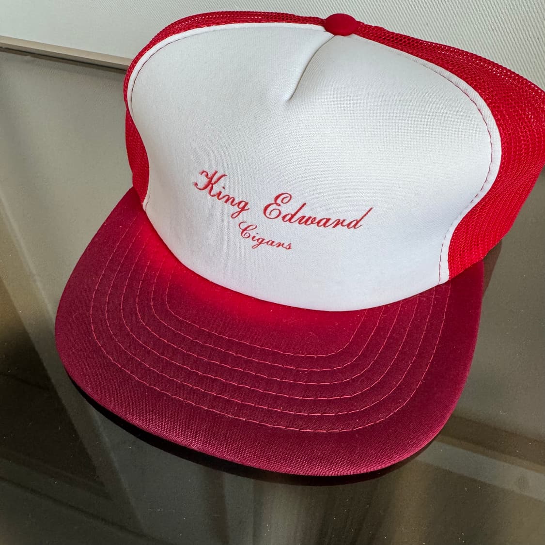 USA 빈티지 모자 볼캡 vintage cap 트러커 메쉬 레드 상품이미지3
