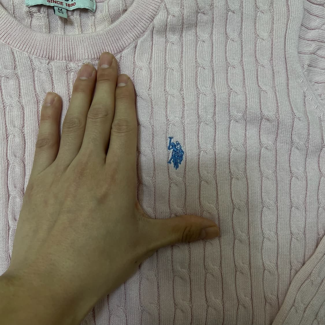 유에스 폴로 여성 꽈배기 니트 M/95  상품이미지3