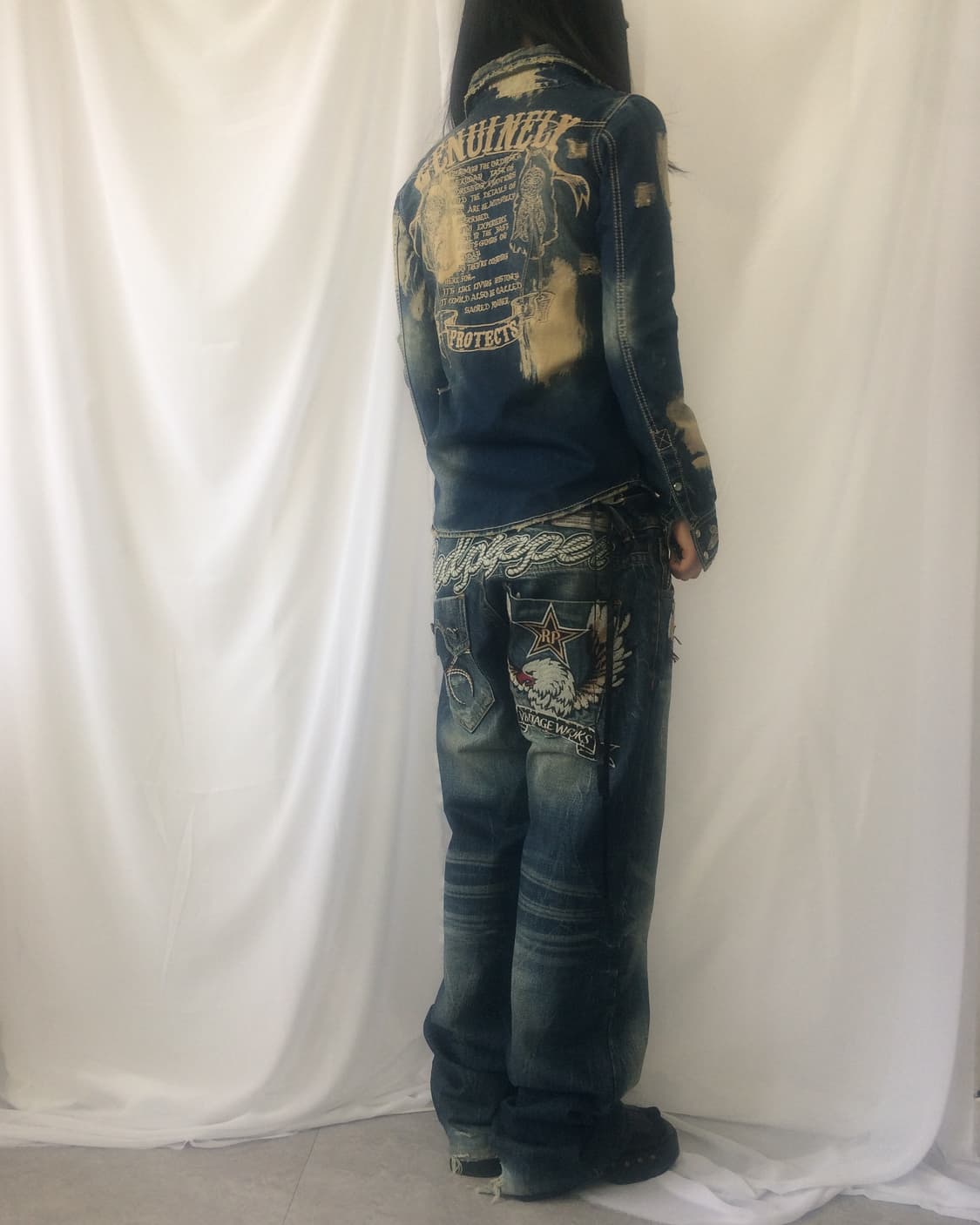 Redpepper back patch point washing denim 상품이미지9