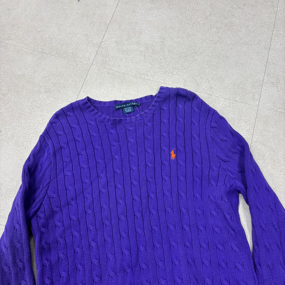 폴로 랄프로렌 케이블 퍼플 포니 니트 상품이미지2