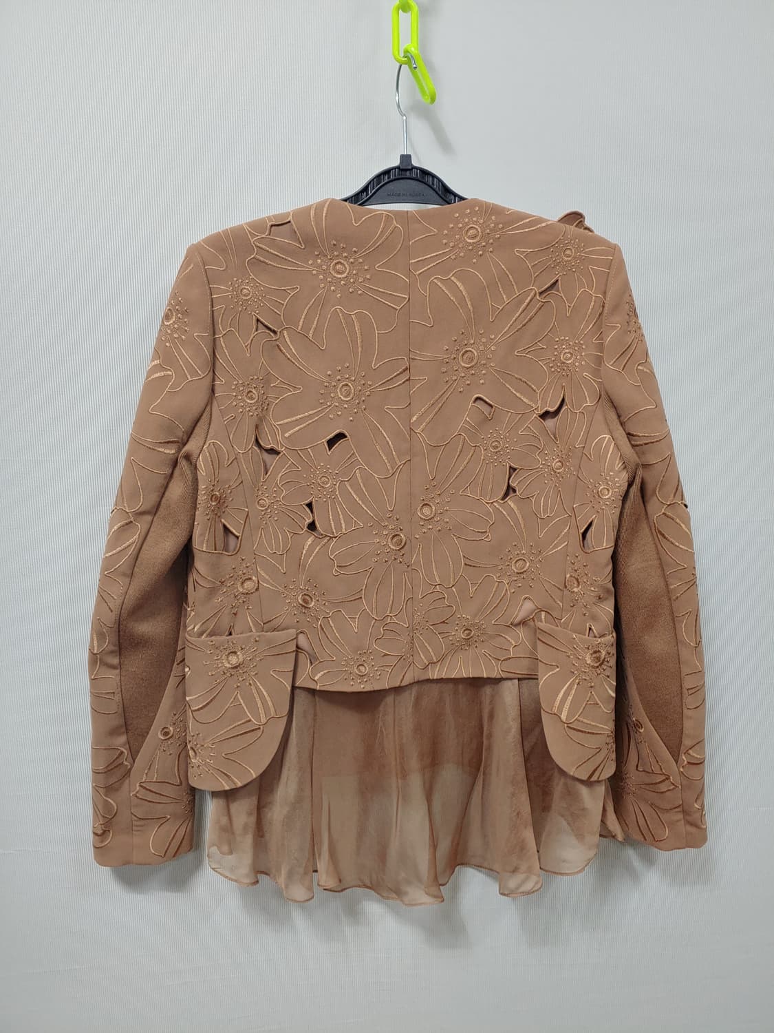 오브제 강진영  플라워 자수 자켓 브라운 66 상품이미지2