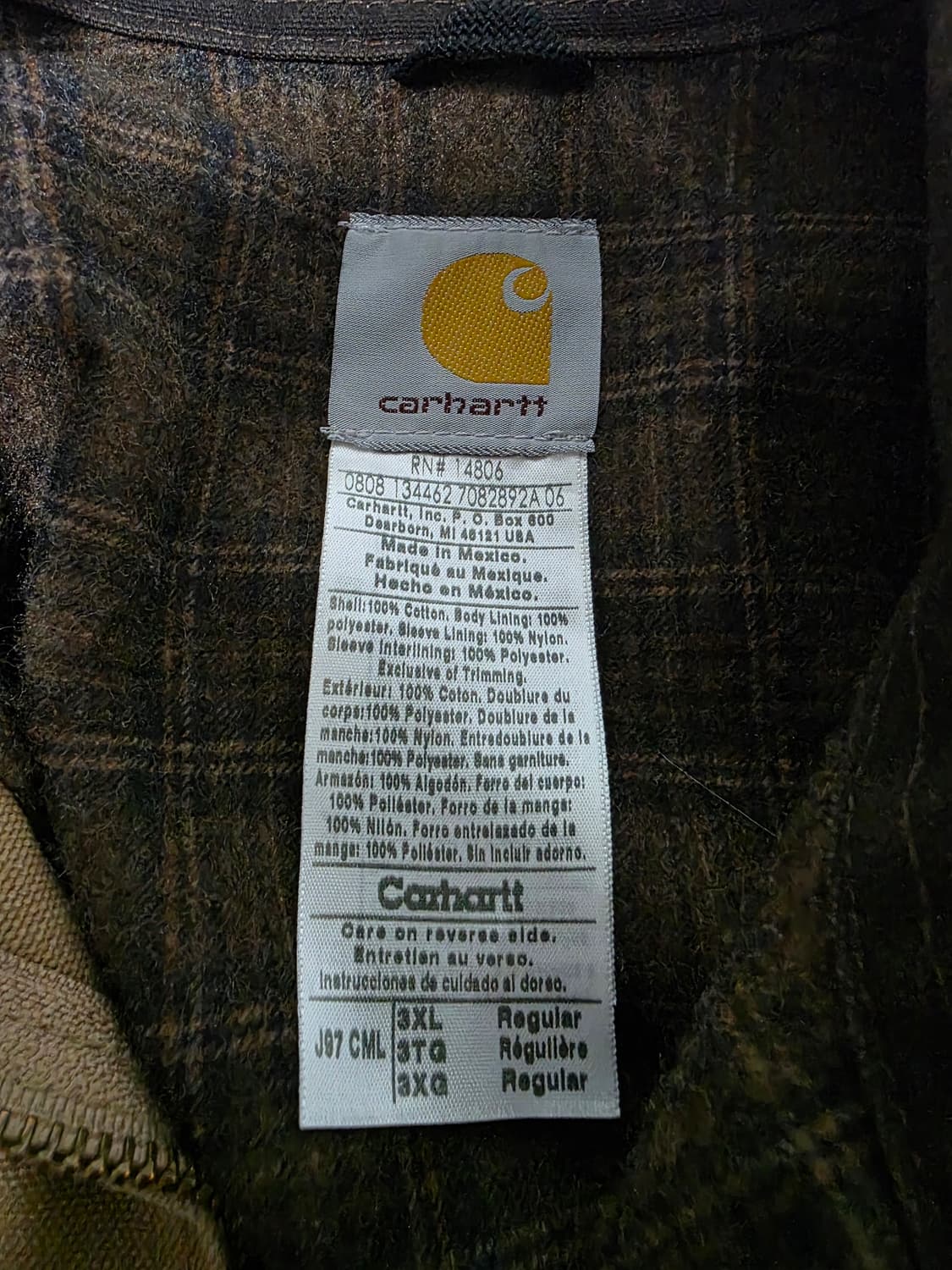 Carhartt j97 칼하트 j97 CML 3XL 상품이미지2