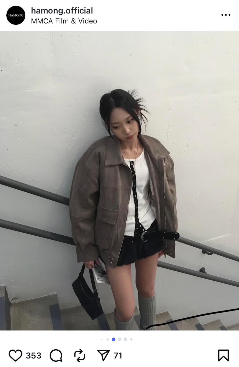 하몽 Dumble suede jumper-mocha 상품이미지5