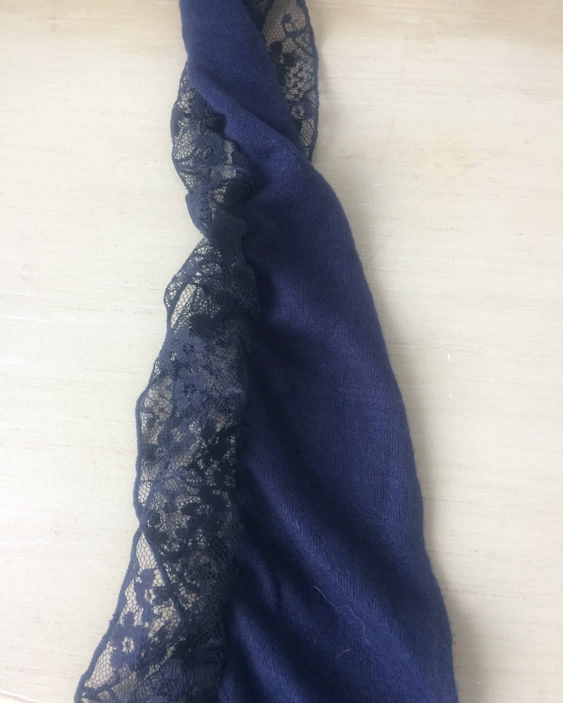 lace trimming shirring scarf 상품이미지2