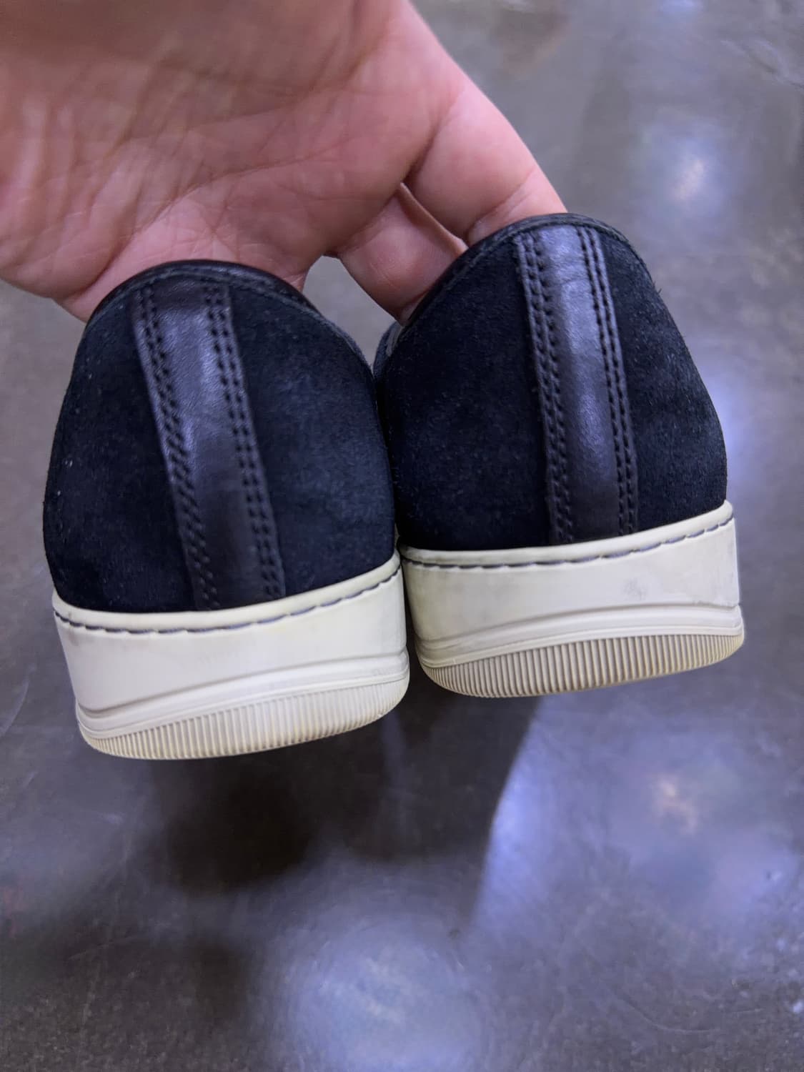 랑방 벨루어 스웨이드 블랙 애나멜 스니커즈 5 (240) 상품이미지7