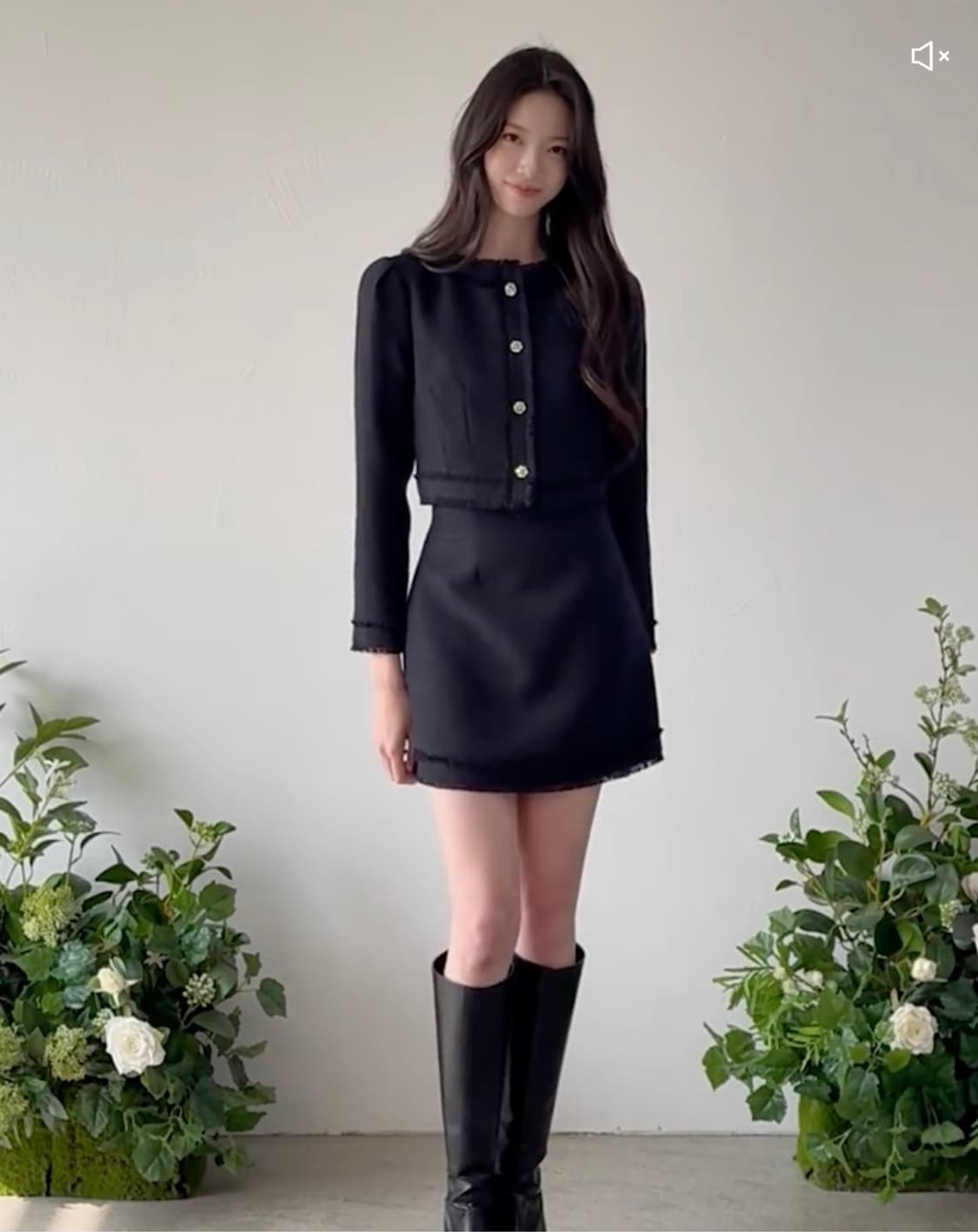 이바나헬싱키 튤리 트위드 자켓 스커트 셋업 상품이미지2