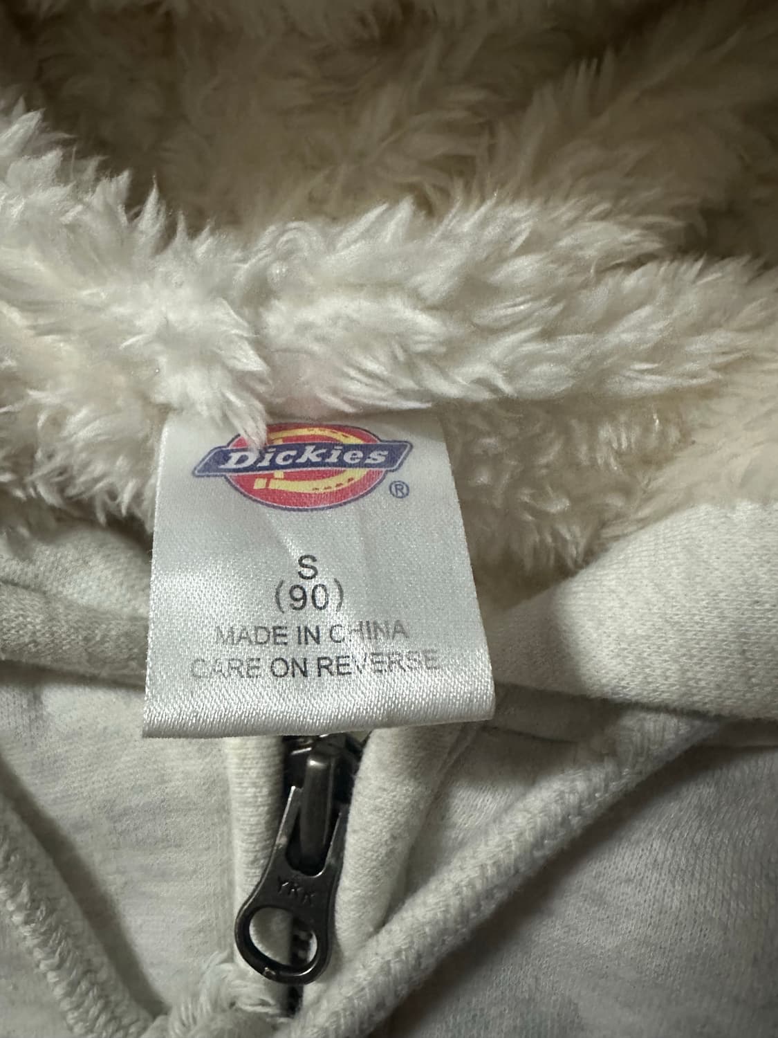 Dickies 오트밀 양털 후드집업 S 상품이미지4