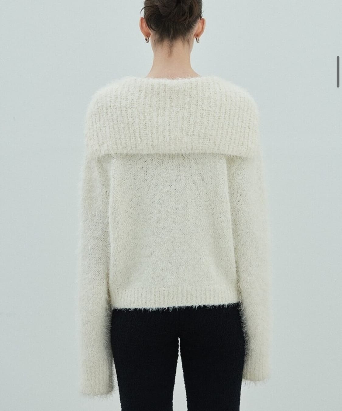 다이애그널 세일러 니트 가디건 아이보리 상품이미지3