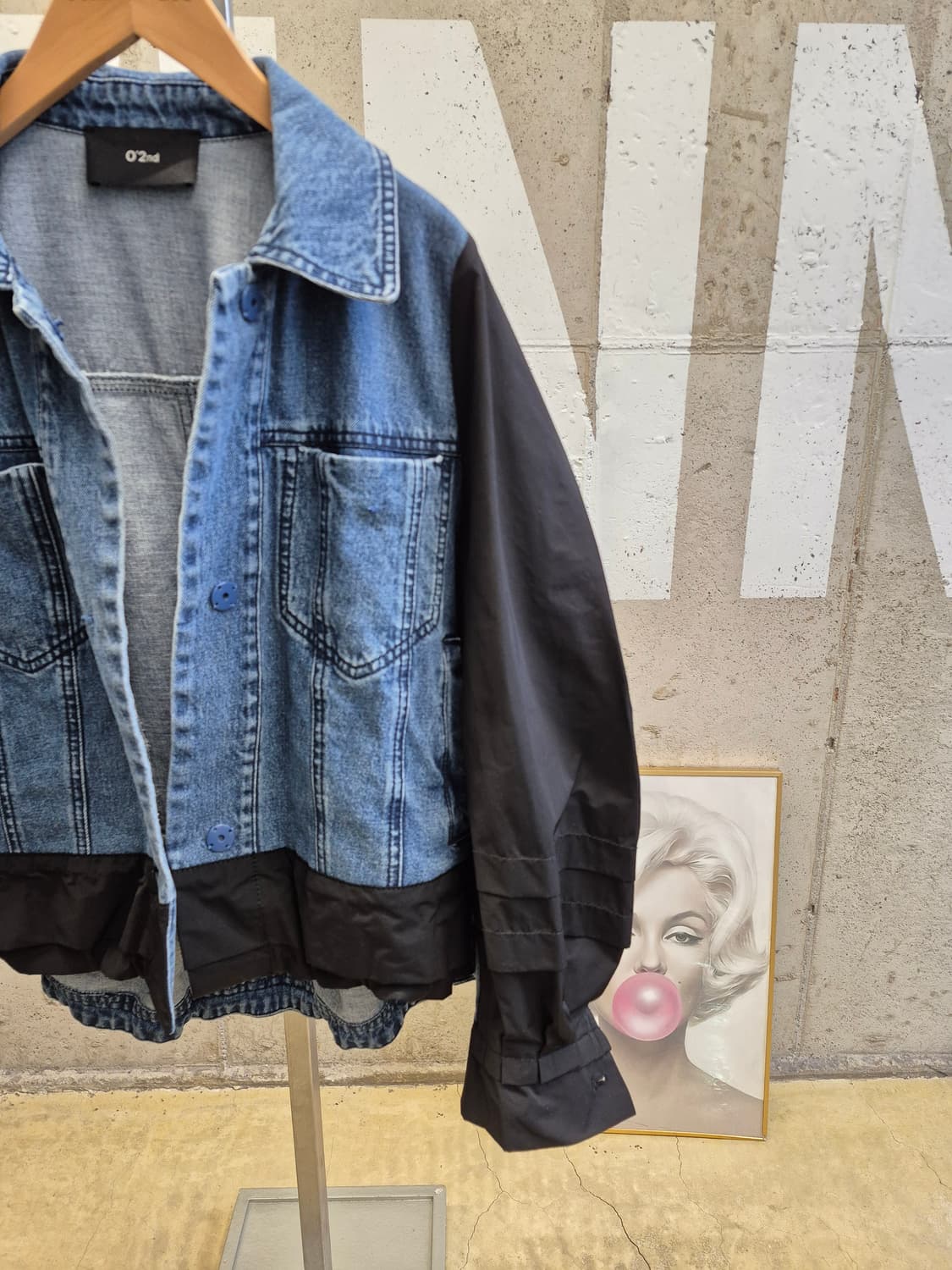O'2nd 오즈세컨 배색 데님 자켓 상품이미지2